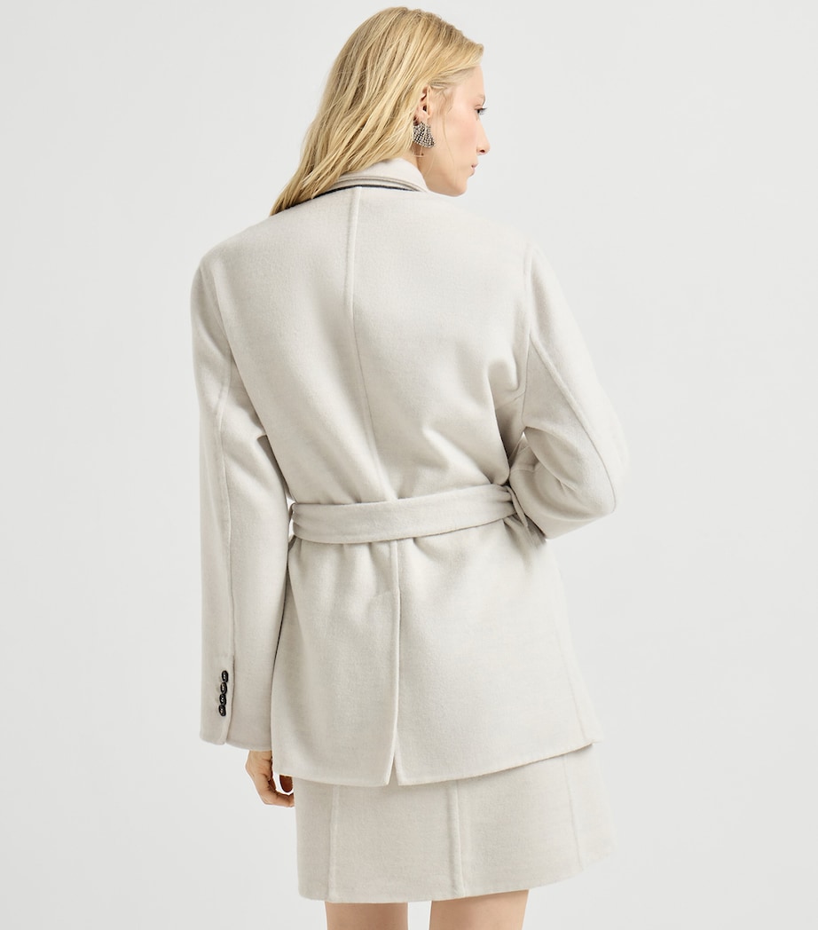 Virgin Wool Belted Blazer C6639 Image 5