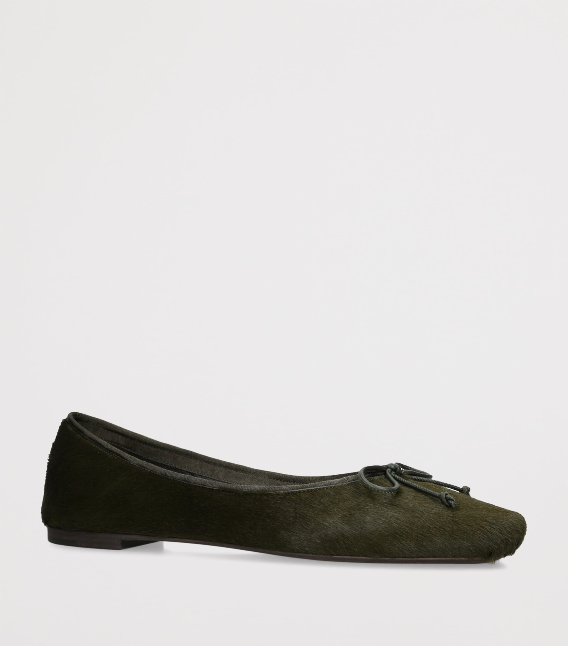 Calf Hair Charlotte Ballerina Flats GREEN Image 3