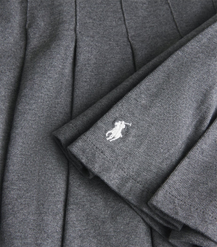 Cotton Pleated Skirt (7-14 Years) GREY HTR Image 3