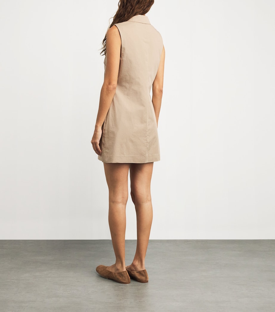 The Utility Shift Mini Dress LIGHT KHAKI Image 4