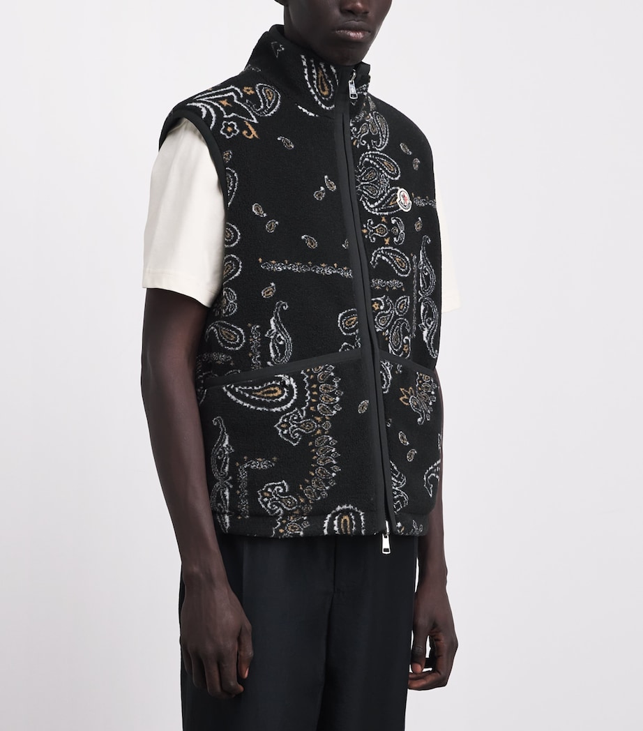 Moncler Mens Padded Reversible Paisley Gilet Image 4