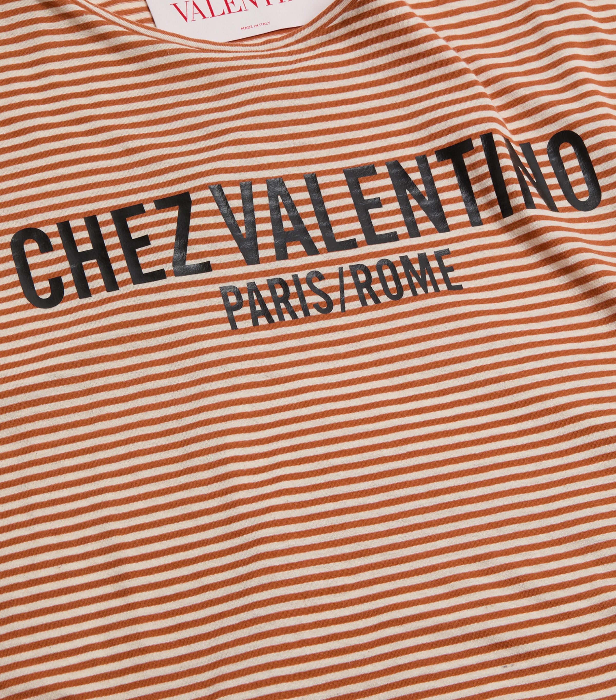 Tシャツ・カットソー VALENTINO Striped cotton t-shirt Valentino Garavani Embroidered striped cotton t-shirt | The