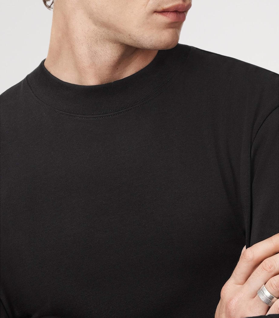 Organic Cotton Long-Sleeve Nero T-Shirt JET BLACK Image 7