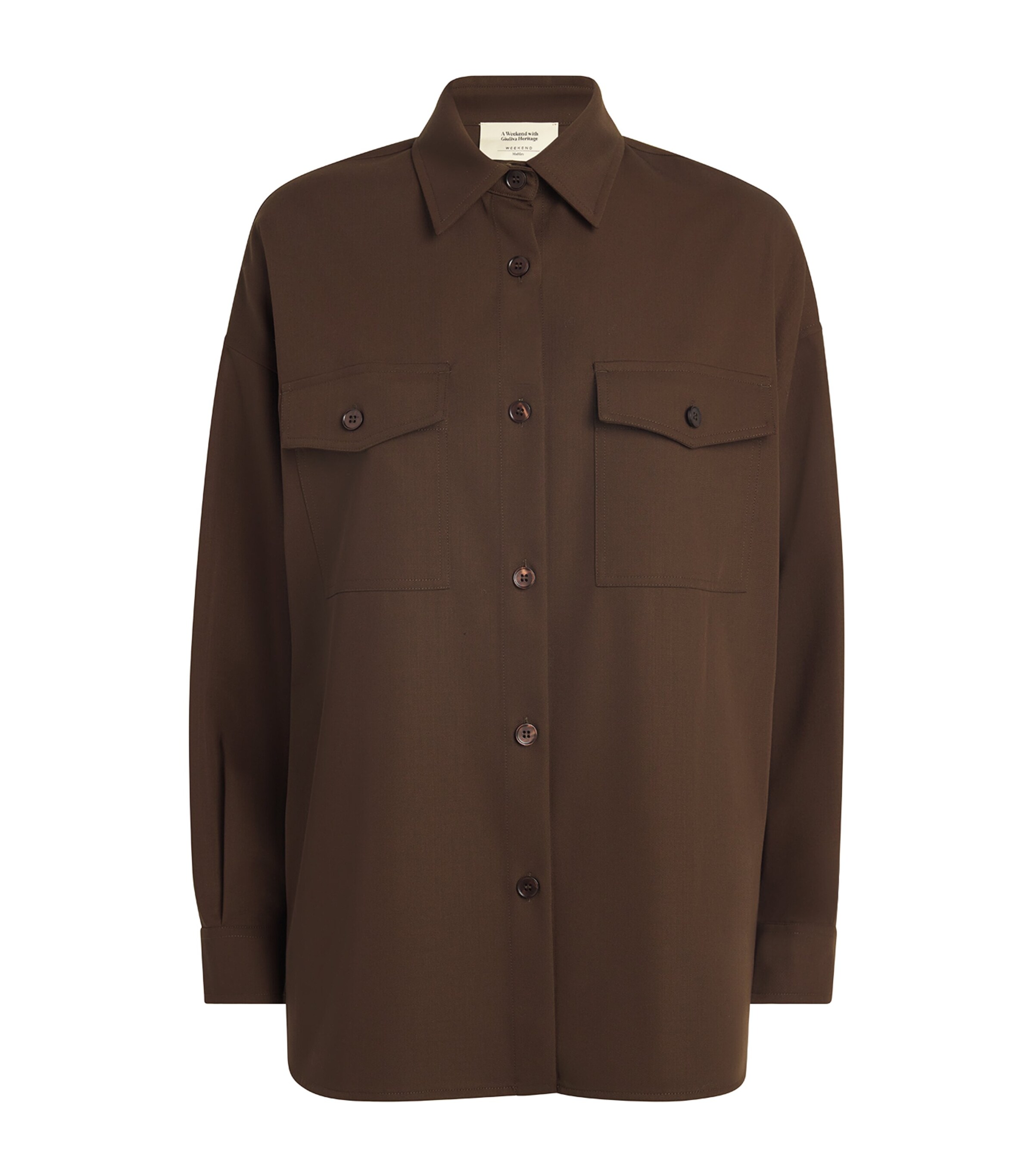 Weekend Max Mara Wool Shirt Jacket | Women Clothing | Tops | Workwear | Women New In | Womens Clothing | Designers | Weekend Max Mara