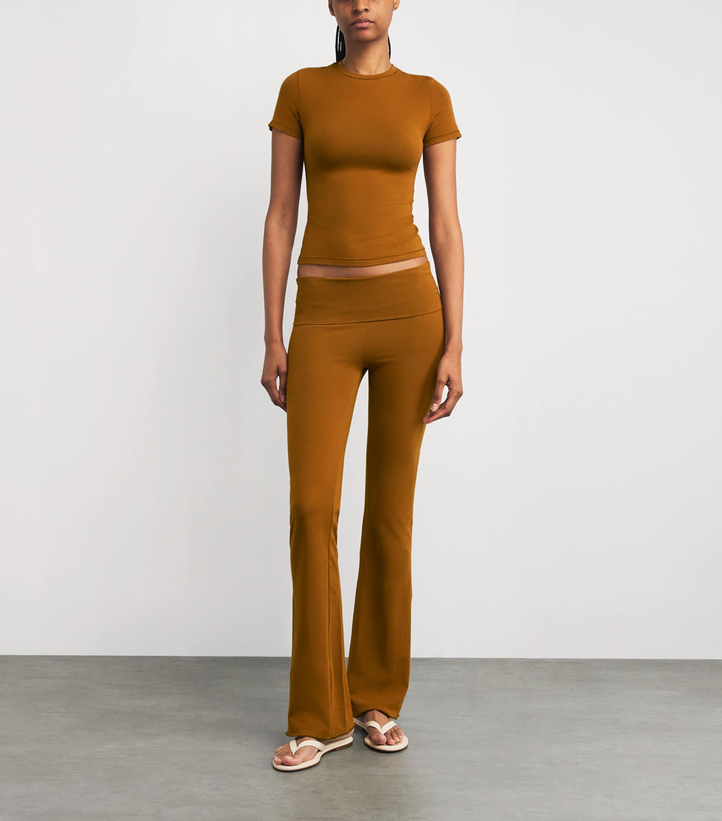 Cotton Jersey Short-Sleeve T-Shirt CHAI Image 2