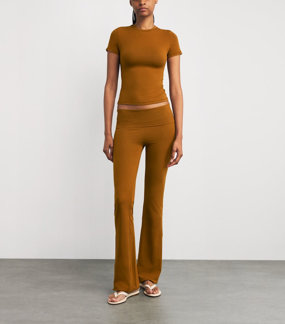 Cotton Jersey Short-Sleeve T-Shirt CHAI Image 2