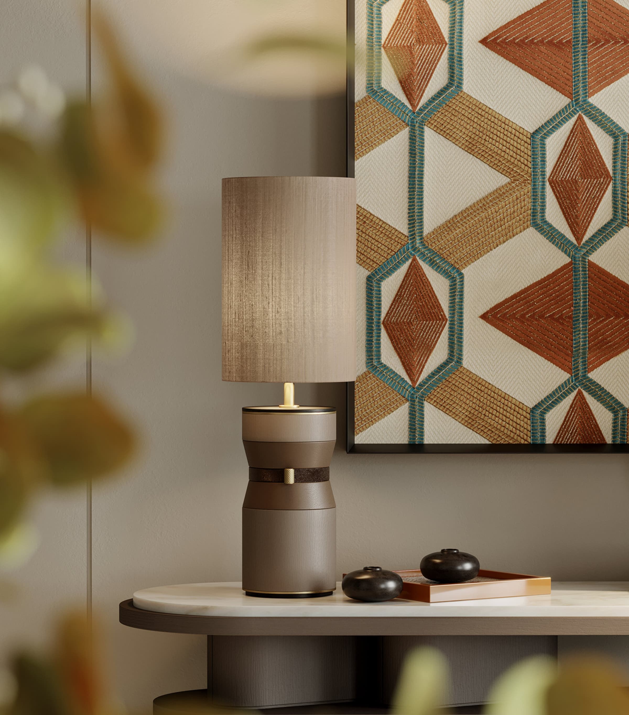Frato Surrey Table Lamp Brown Image 2