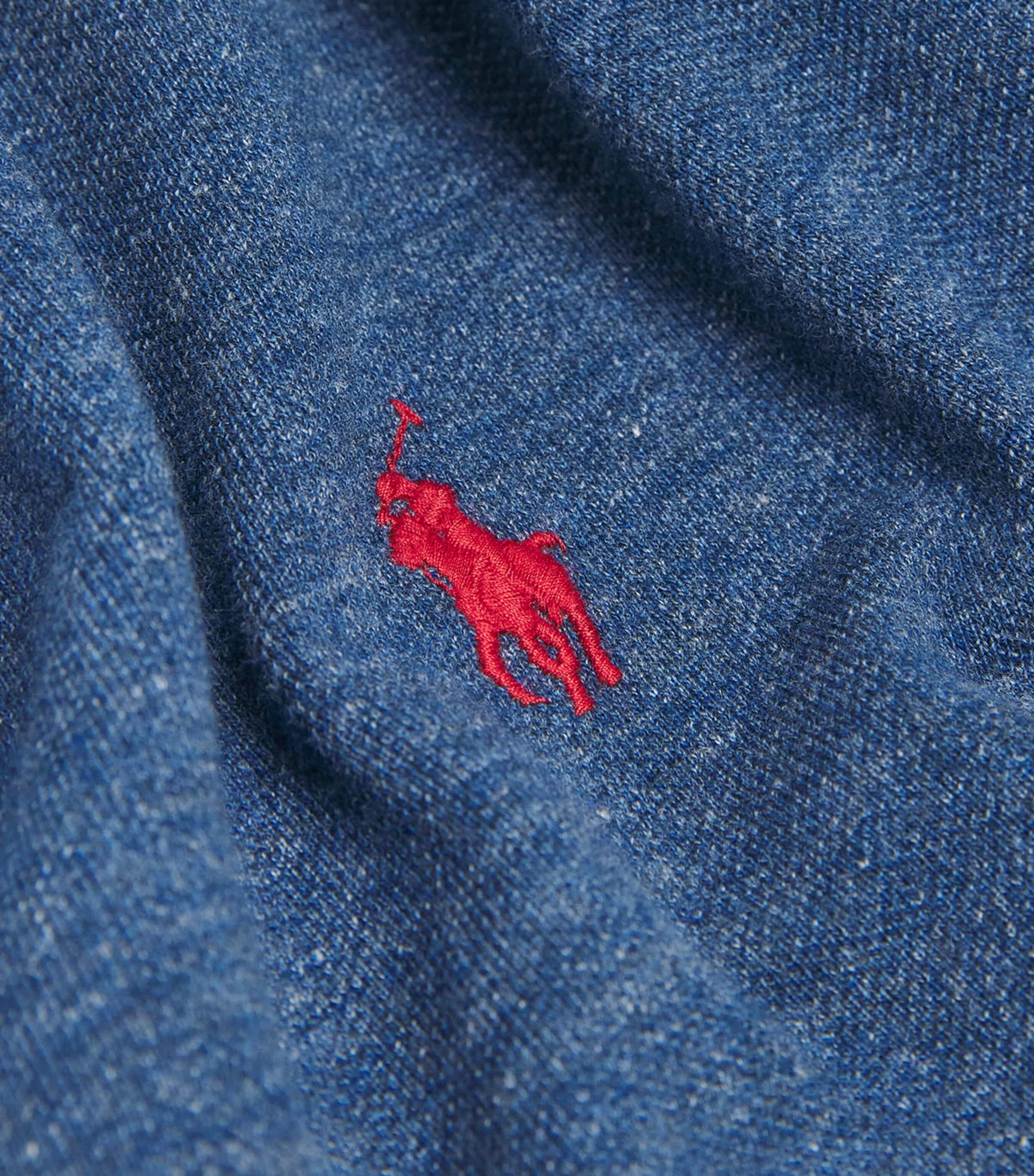 Polo Ralph Lauren Blue Cotton Mesh Custom-Fit Polo Shirt | Harrods UK