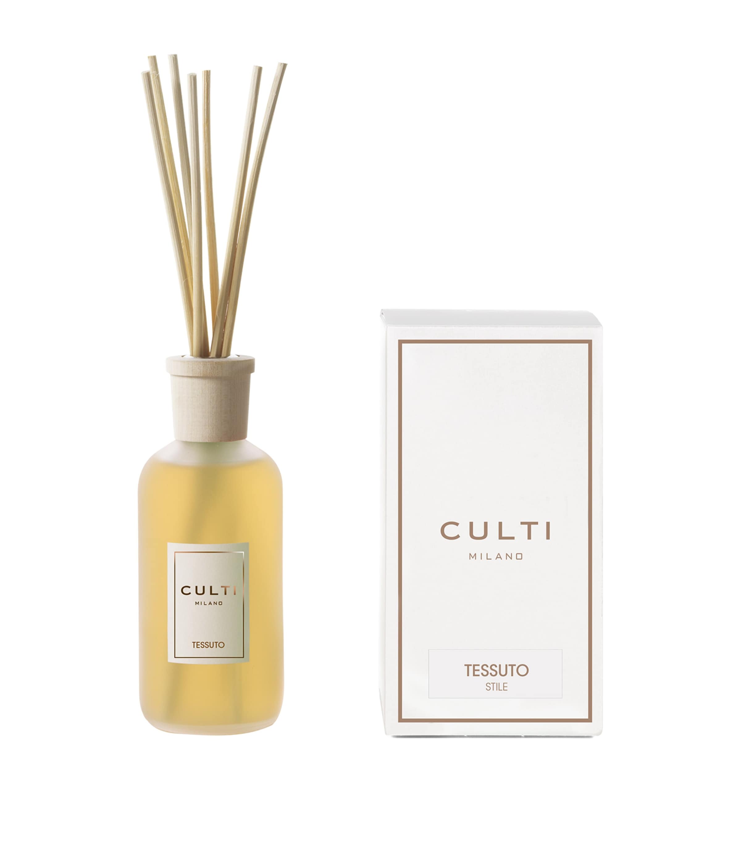 Culti Milano Stile Classic Mareminarale Glass Diffuser With Rattan Sticks - 250 ml In Clear