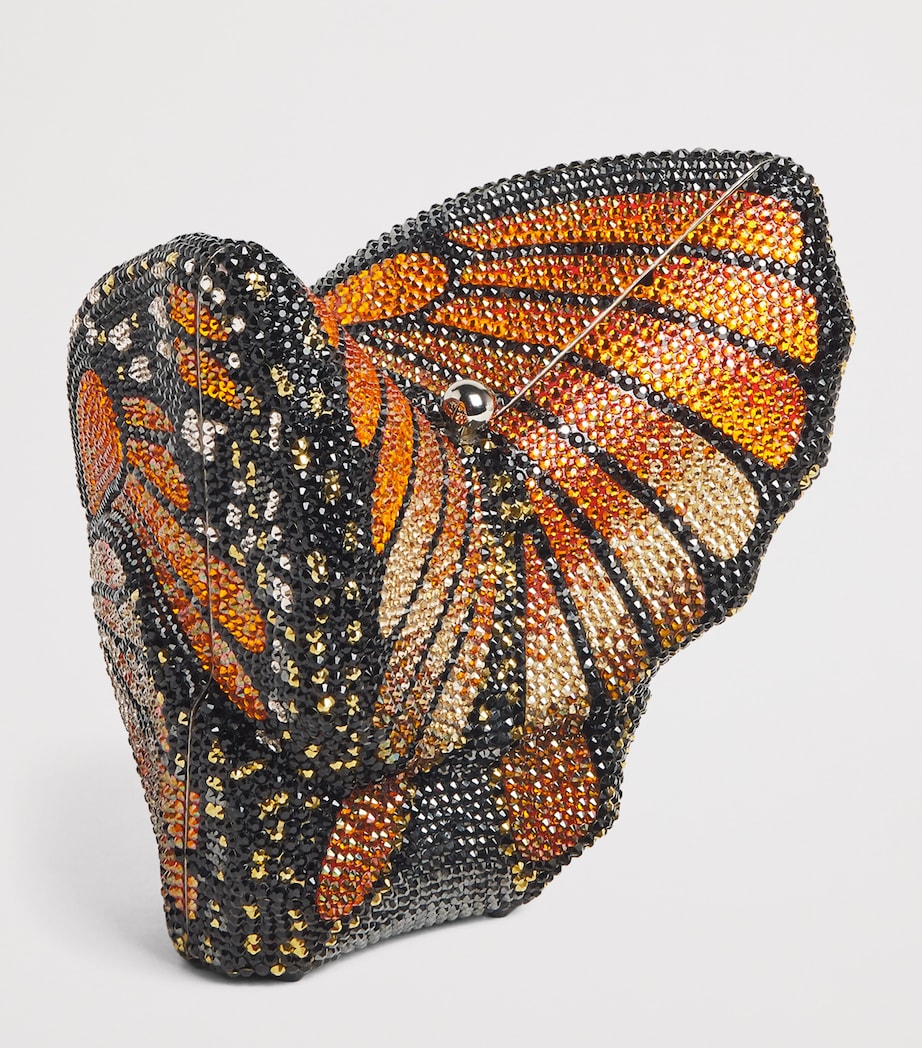 Judith Leiber Embellished Butterfly Clutch Bag Silver Sun Multi Image 3