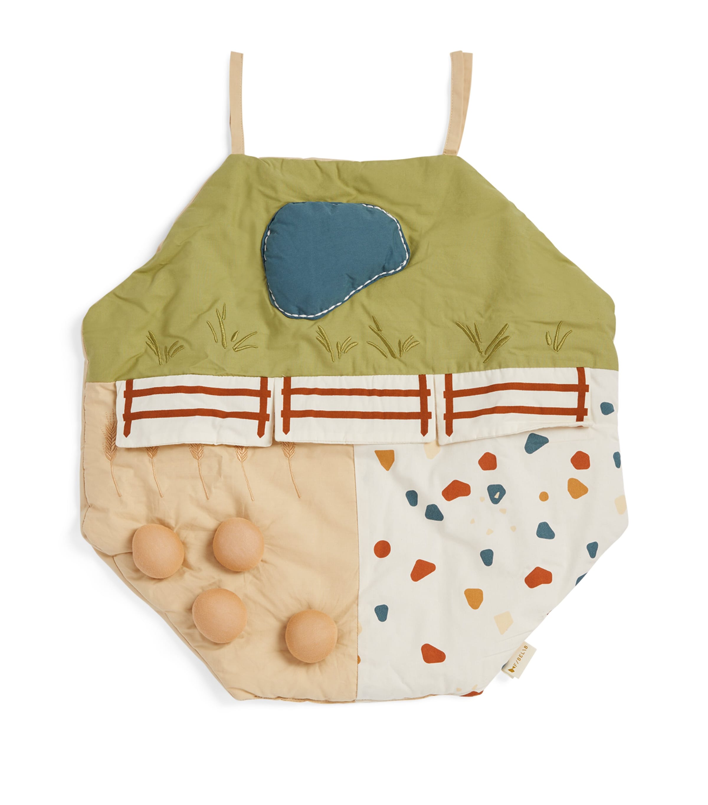 Shop Fabelab Little Farm Activity Blanket In Beige