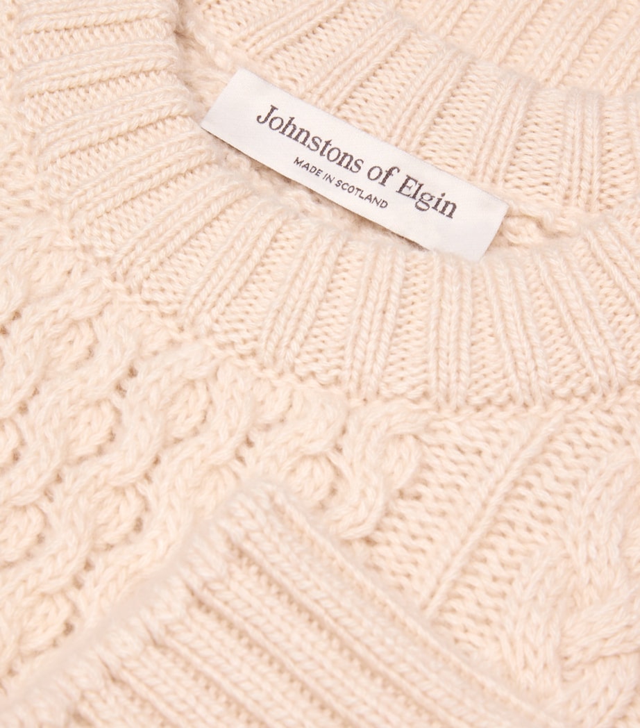 Cashmere Aran Sweater SA0502 CHAMPAGNE Image 2