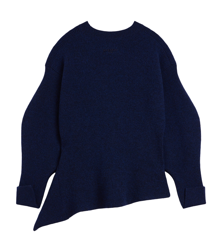 Givenchy Womens Wool-Blend Asymmetric Sweater Image 4