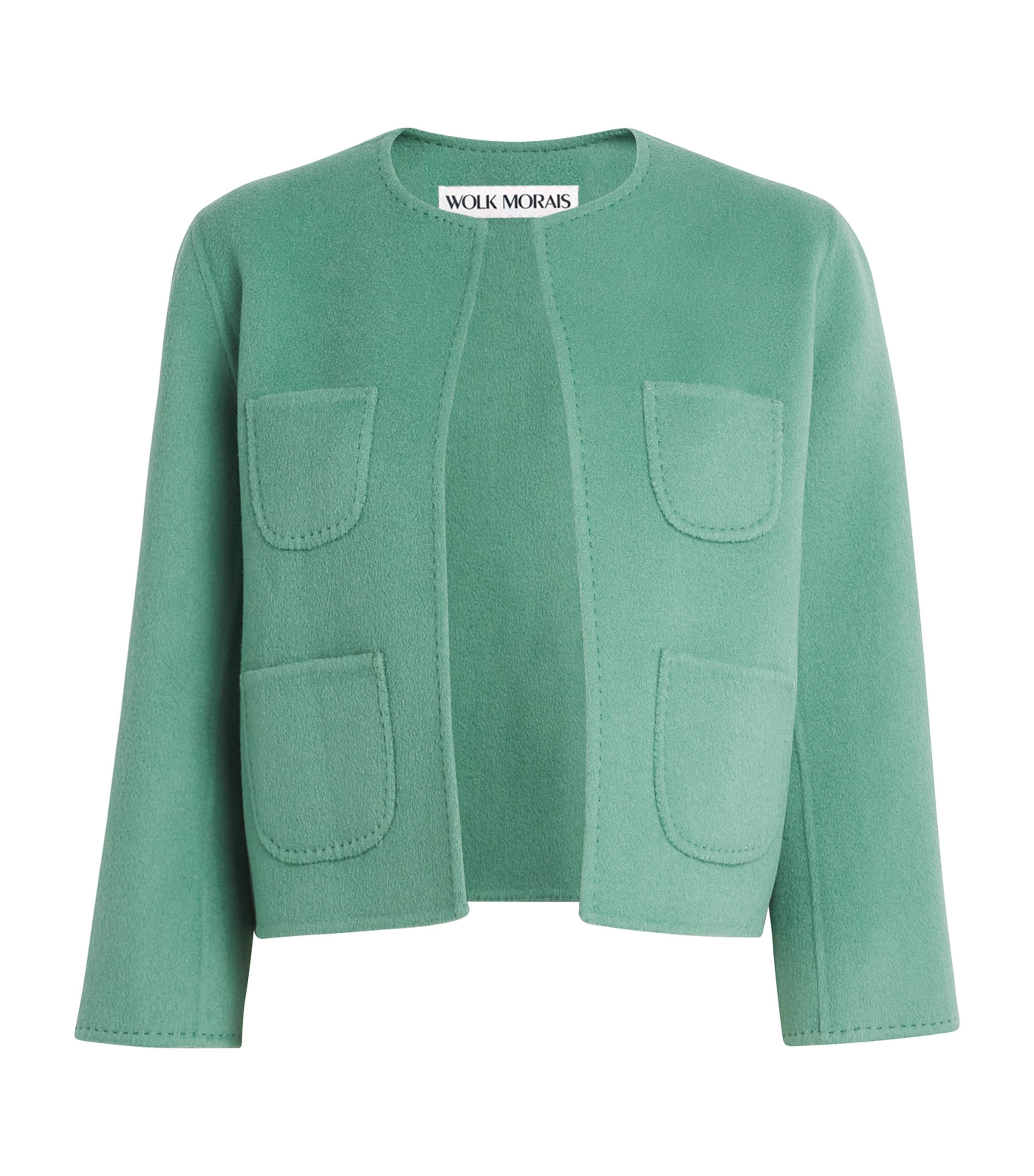 Wolk Morais Womens Cashmere Four Pocket Jacket Patina Image 1