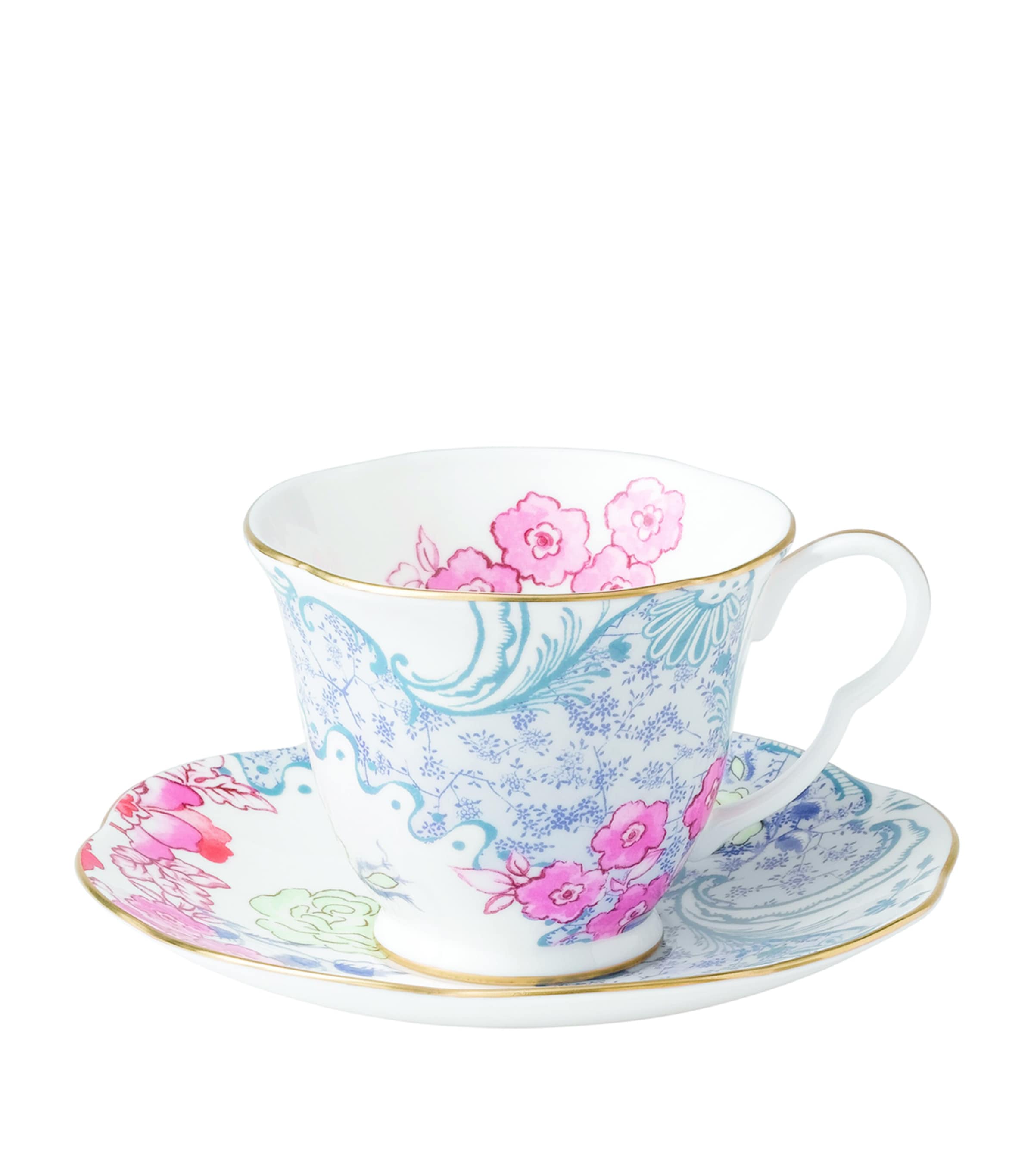 Wedgwood Butterfly Bloom Teacup and Saucer | Dining | Tableware | Tea Cups & Saucers | Designers | Wedgwood