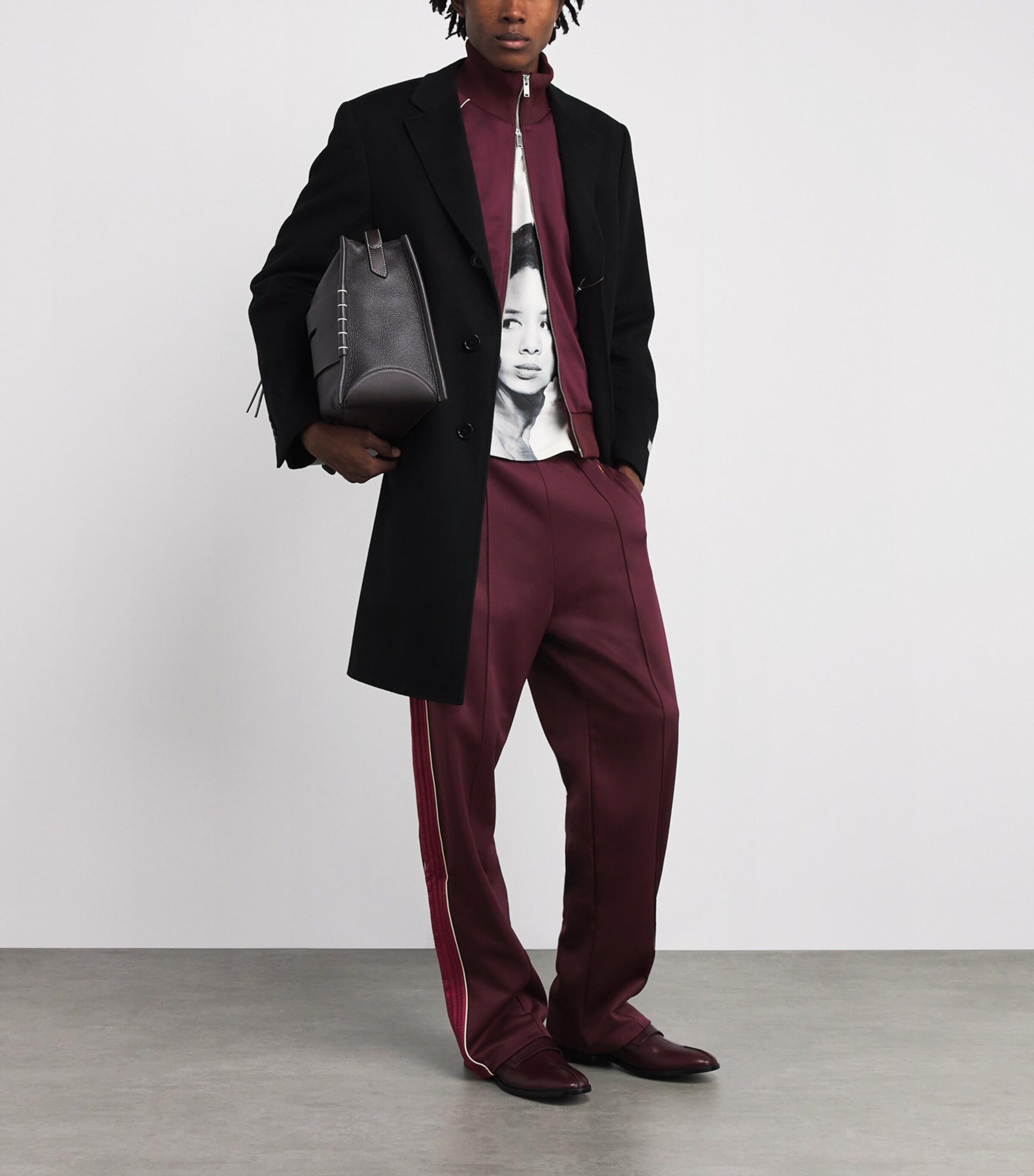 Wales Bonner Red Knit-Trim Essence Track Jacket | Harrods UK