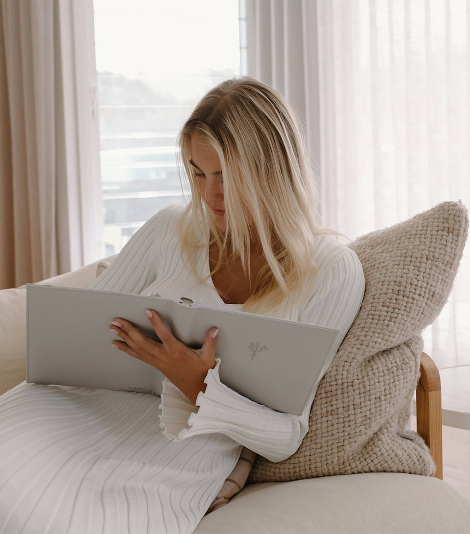 Scribble & Dot Faux Leather Wedding Planner Binder Grey Image 8