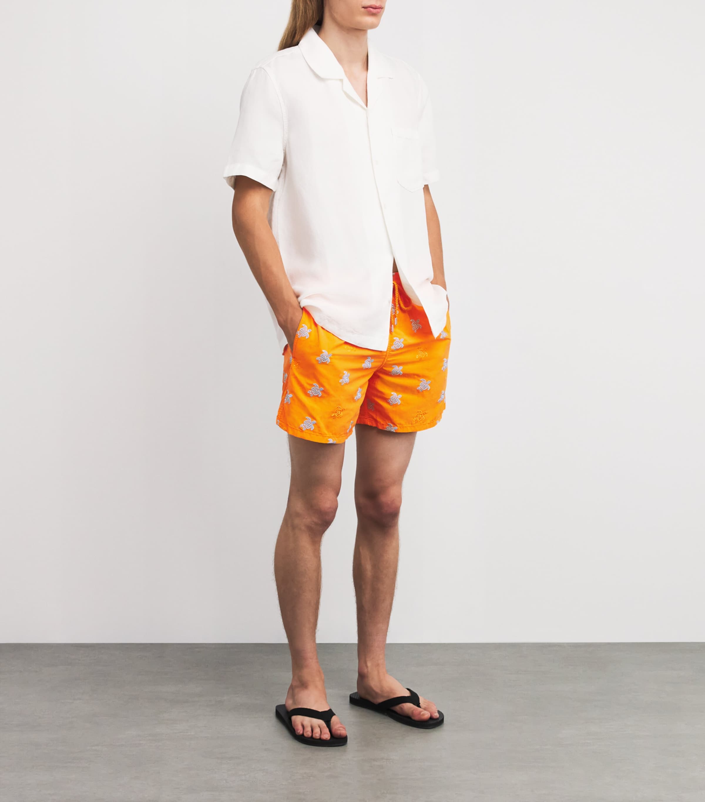 Vilebrequin Mens Embroidered Turtle Mistral Swim Shorts Image 2