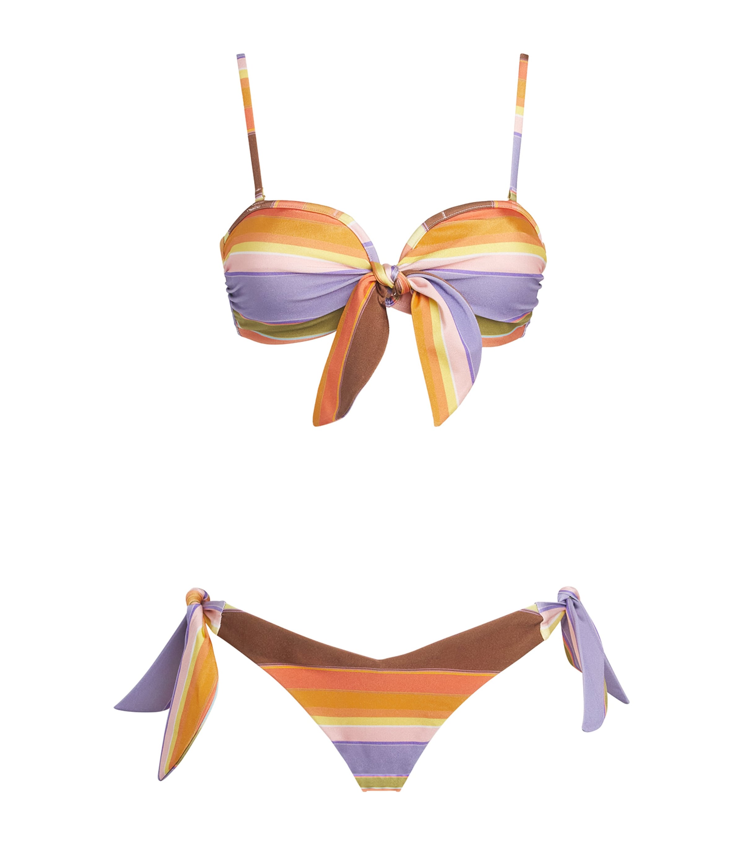 Zimmermann Womens Solstice Stripe Scarf Bikini Image 1