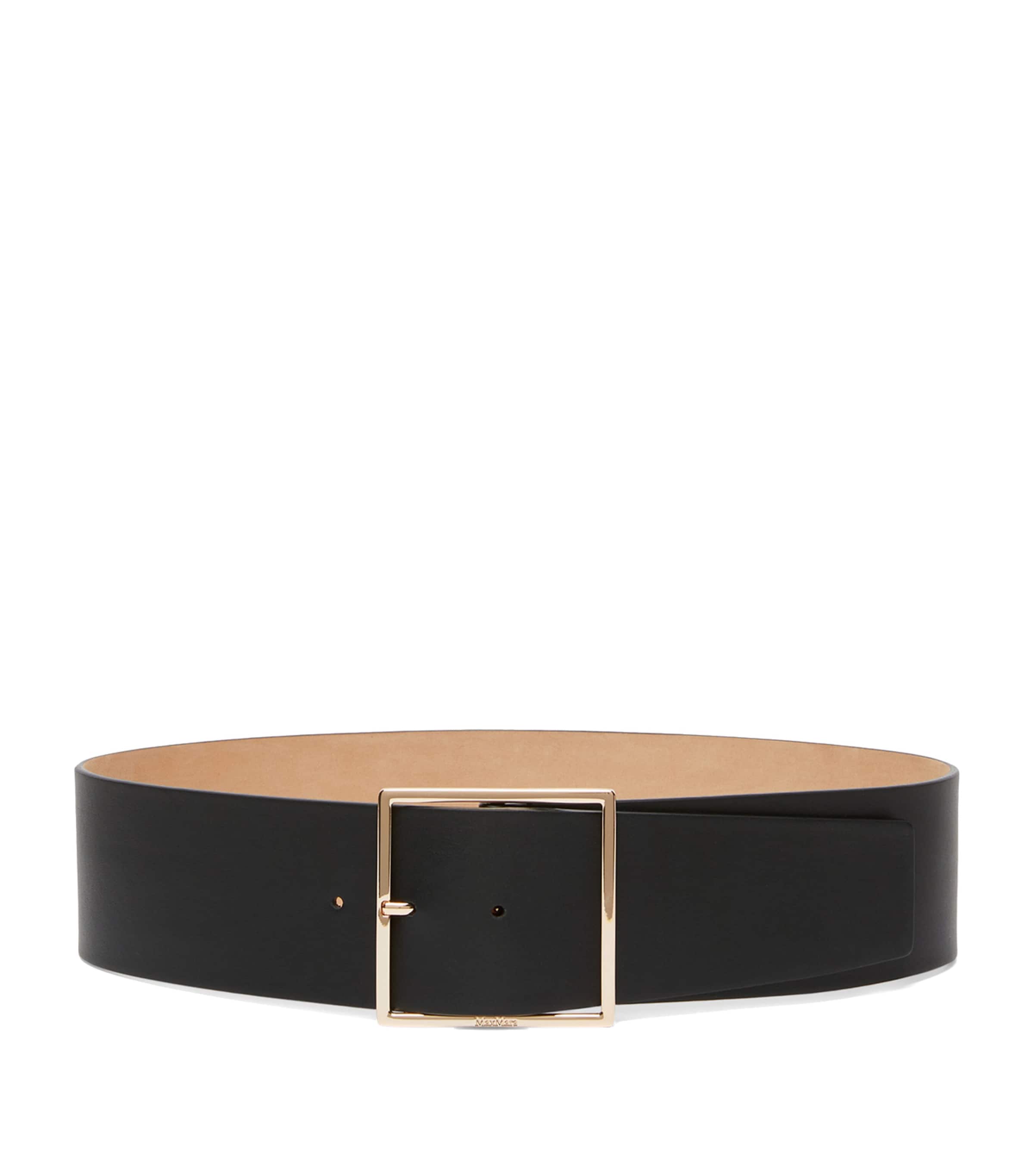 Max Mara Leather Wide Belt Black Image 1