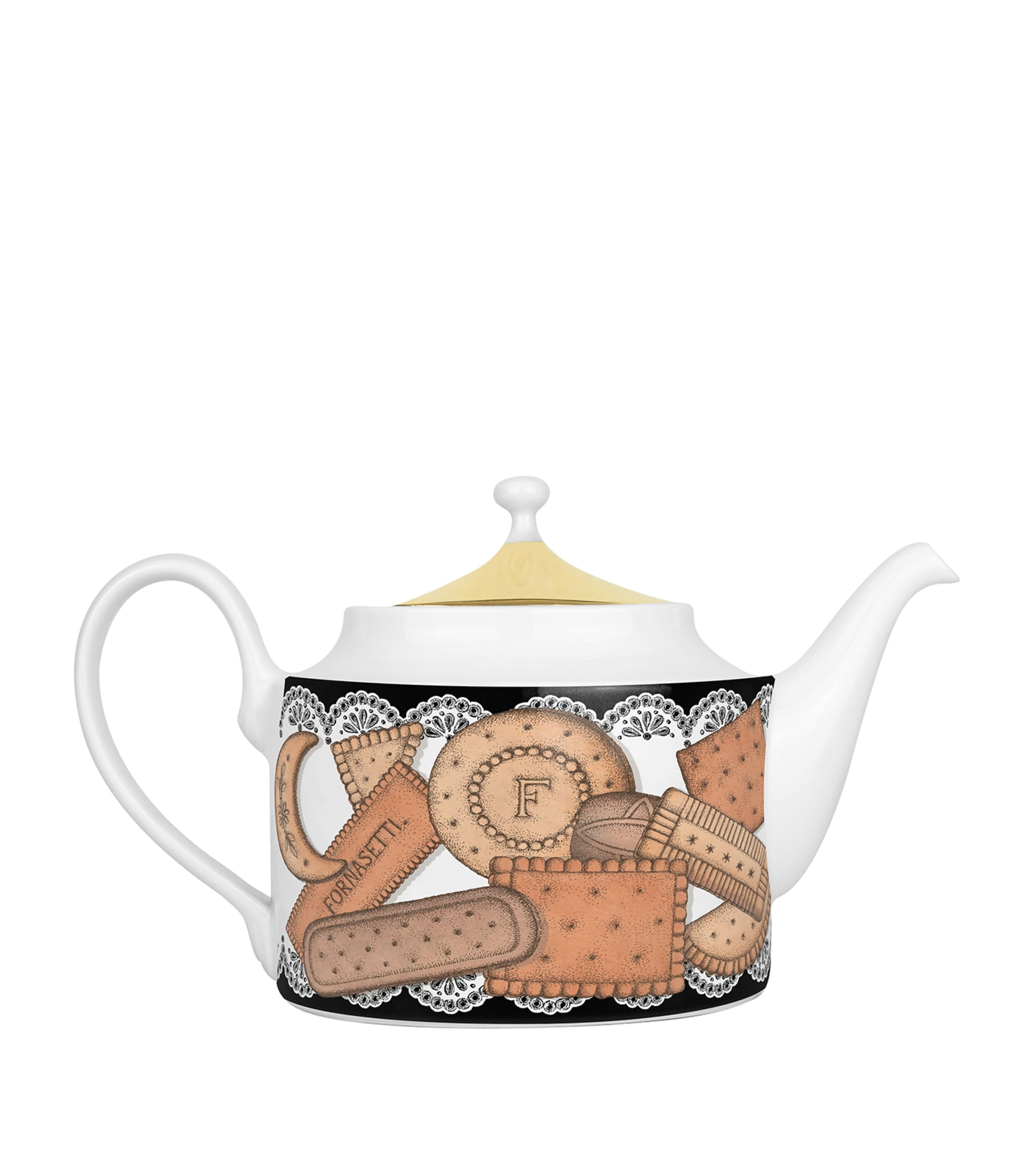 Fornasetti 175 Anniversary Edition Porcelain Biscotti Teapot | Dining | Tableware | Teapots | Designers | Fornasetti