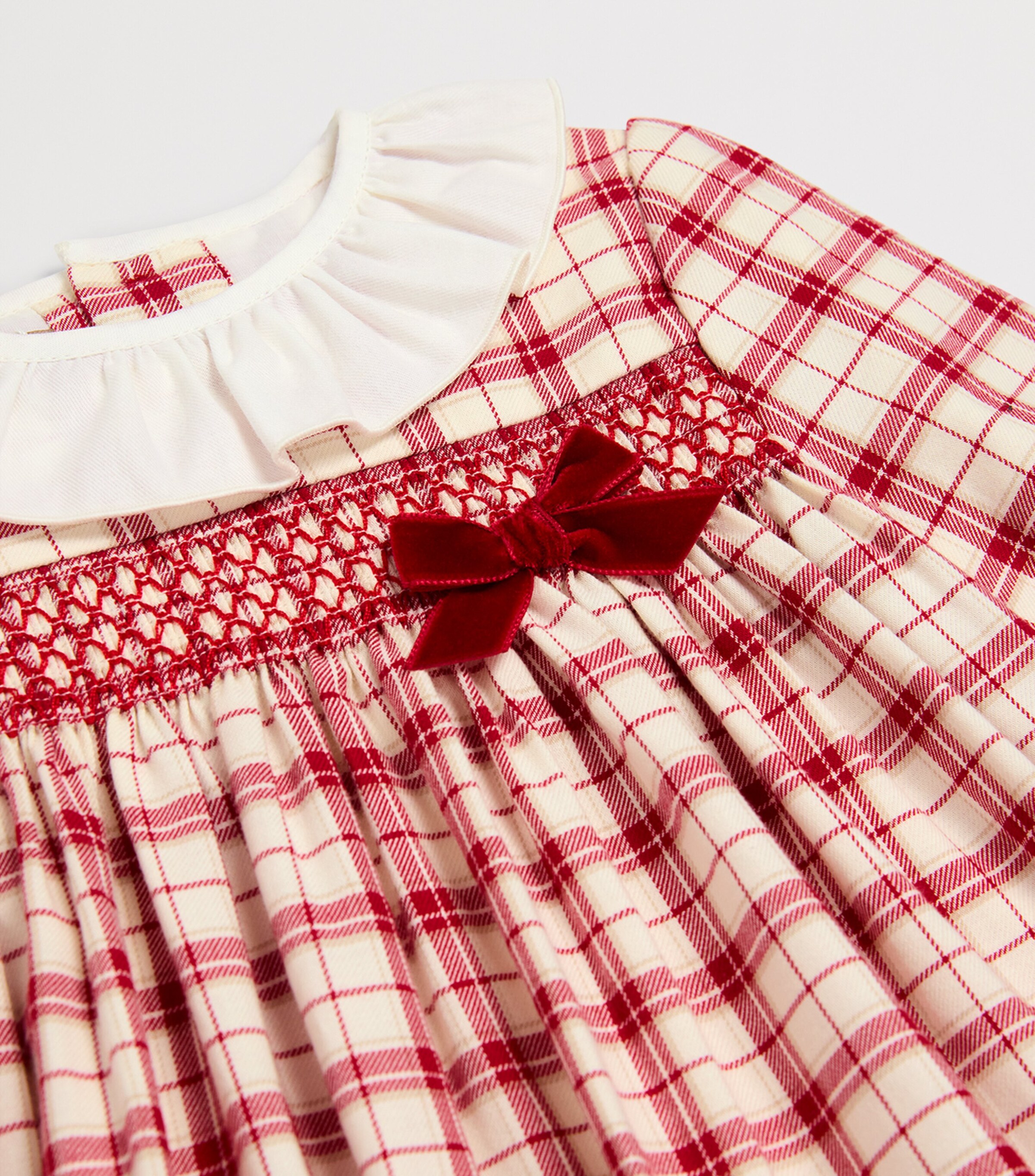 Paz Rodriguez Cotton Tartan Dress (12 Months) Image 3