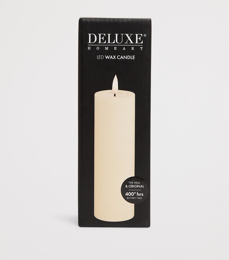 Deluxe Homeart LED Pillar Candle (15cm) Cream Image 3