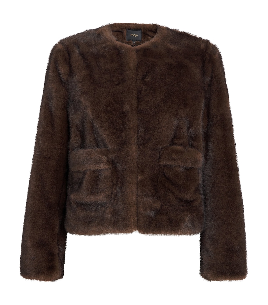 Faux Fur Coat BROWN Image 1