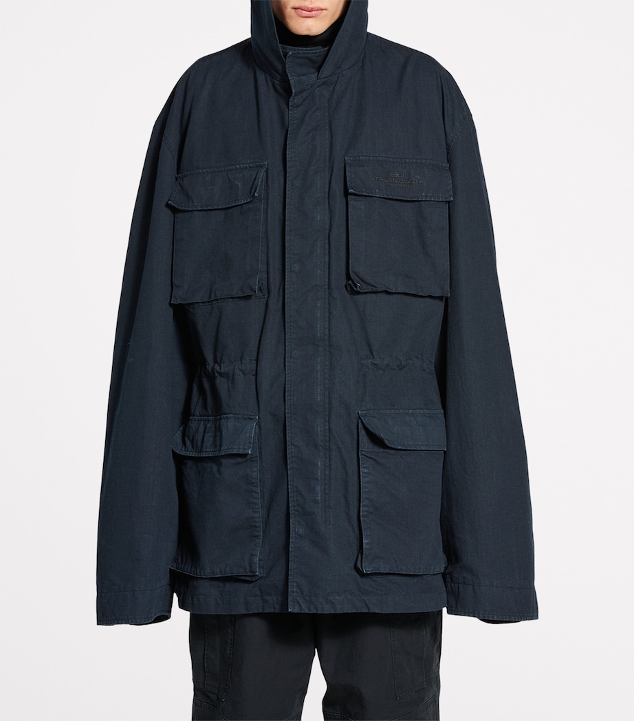 Balenciaga Mens Uniform Parka Coat Image 6
