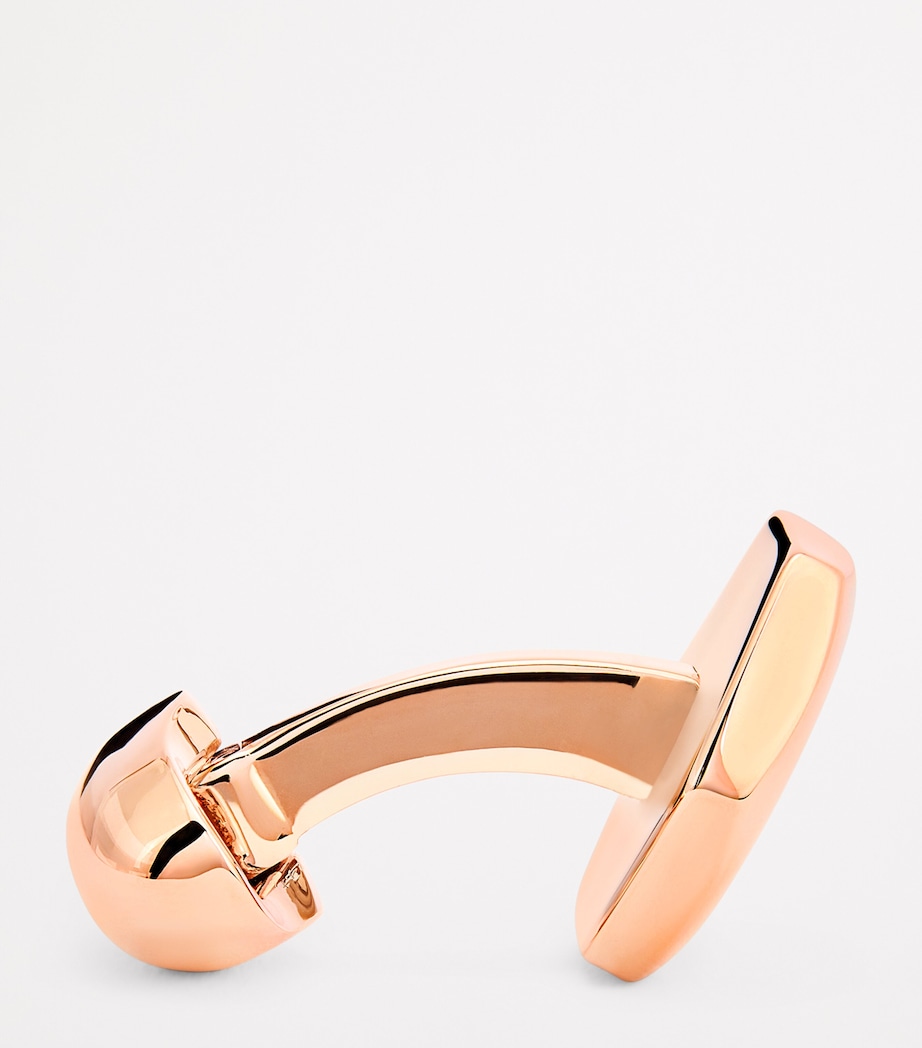 Rose Gold-Plated Hexagon Cufflinks GOLD Image 4
