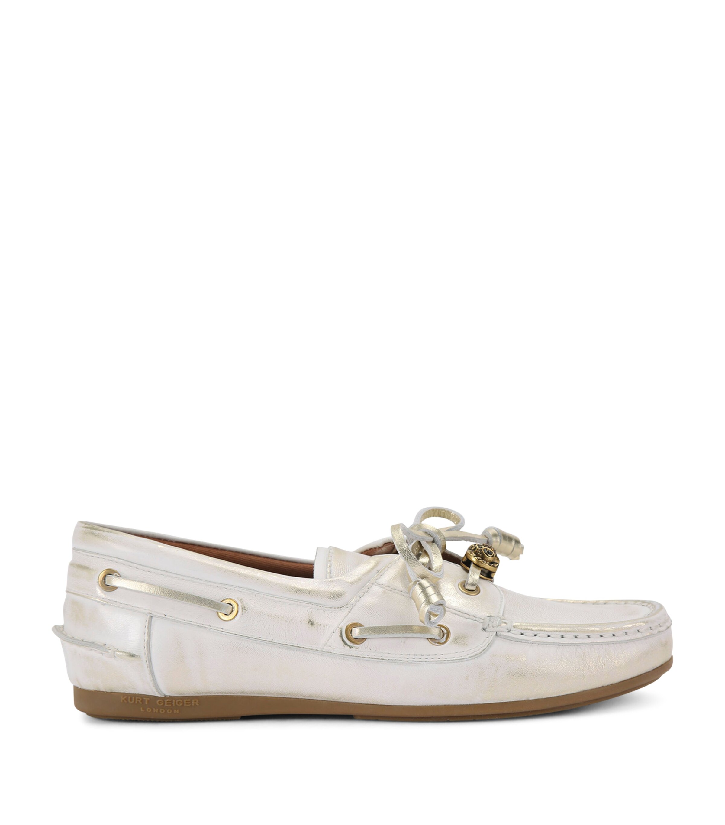 Kurt Geiger London Leather Chelsea Tie Moccasins White/oth Image 1