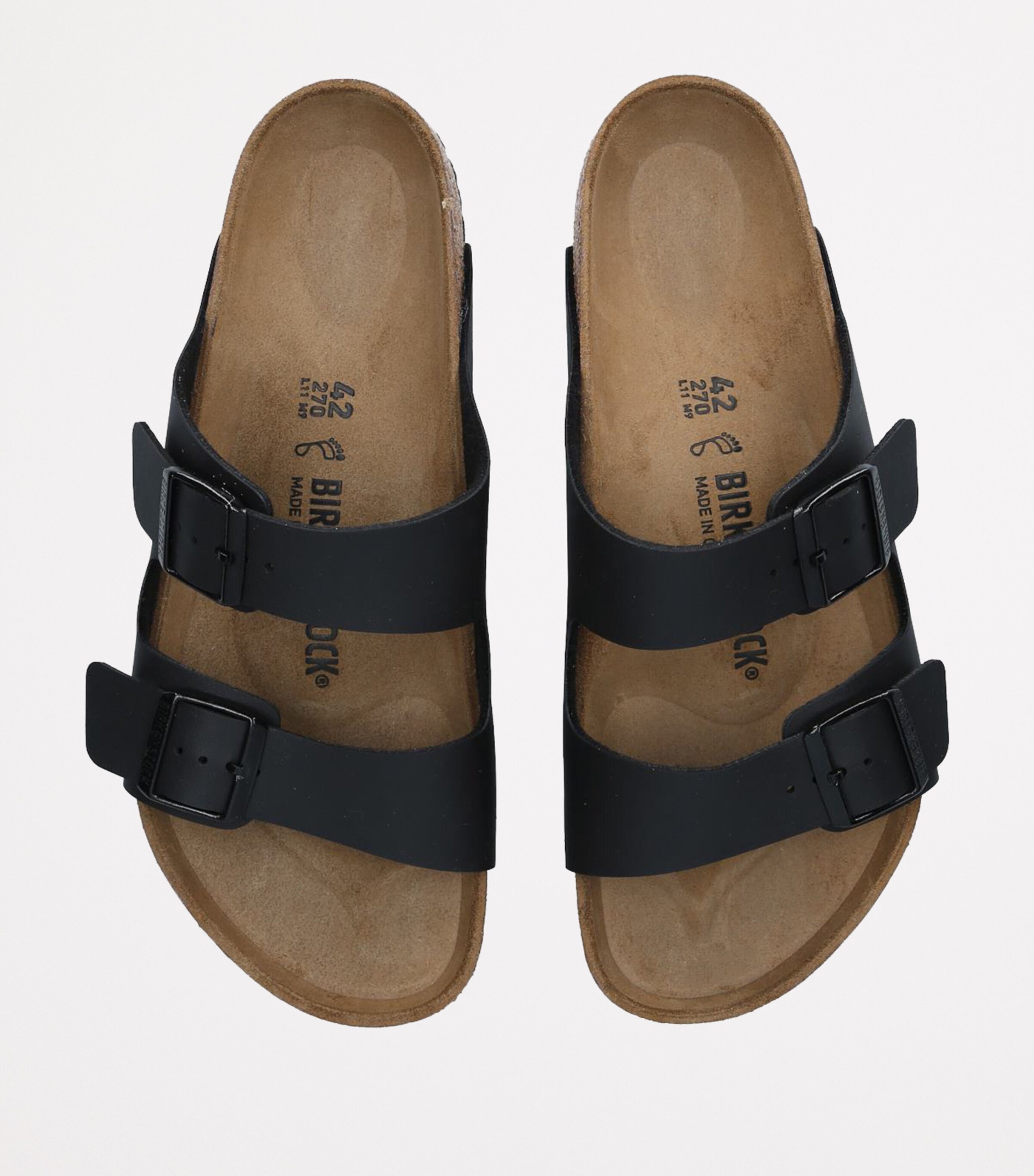 Birkenstock Leather Arizona Sandals Black Image 4