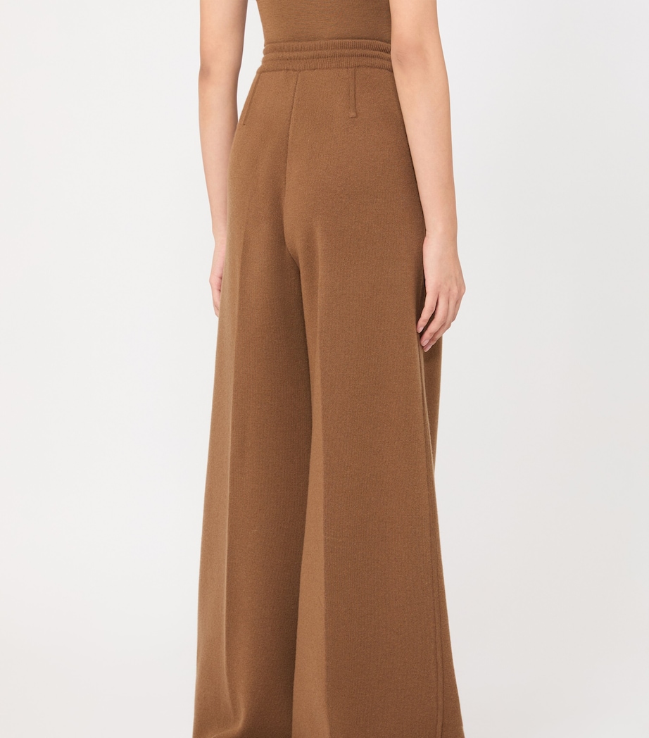 Max Mara Womens Wool-Cashmere Drawstring Trousers Camel Image 3