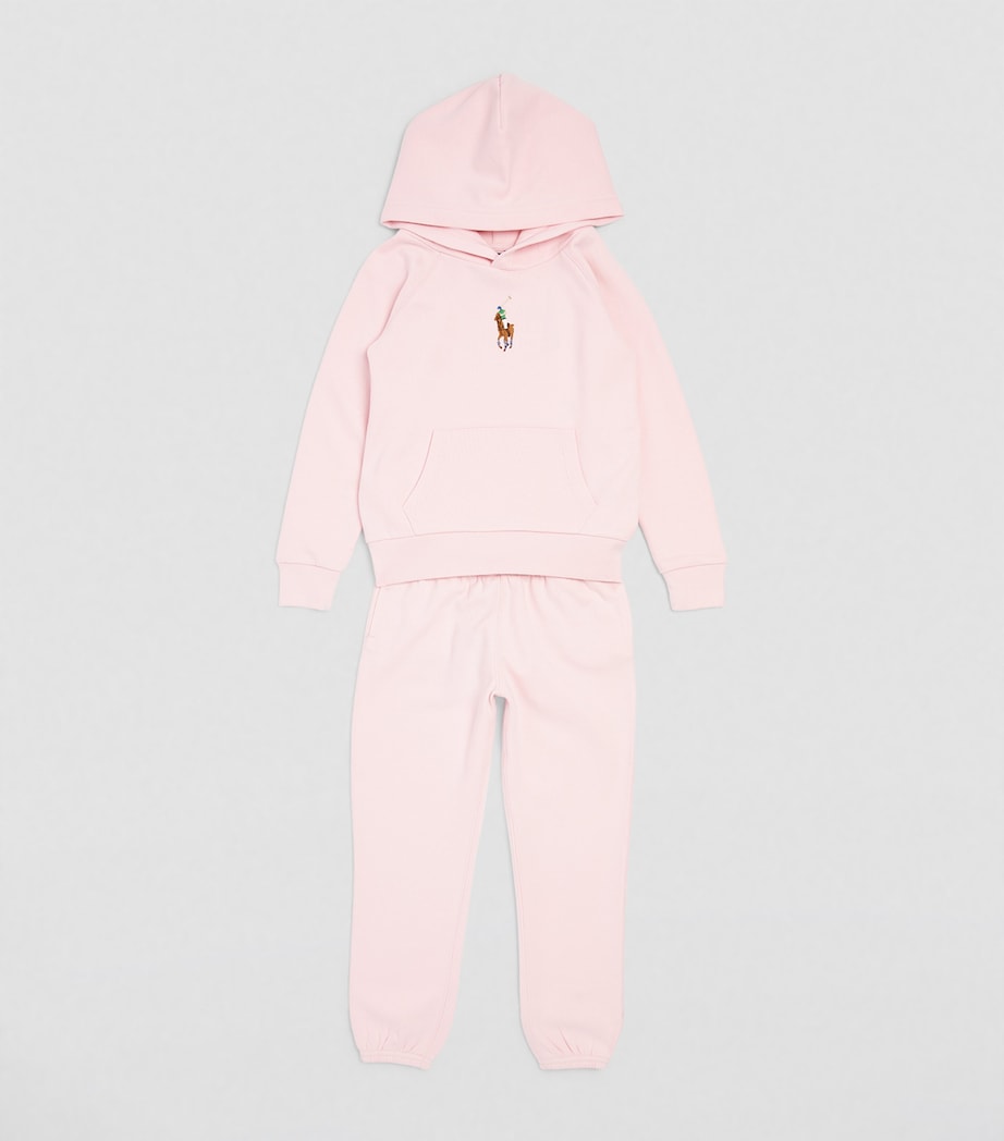 Ralph Lauren Kids Fleece-Lined Sweatpants (2-6 Years) Pink Image 2