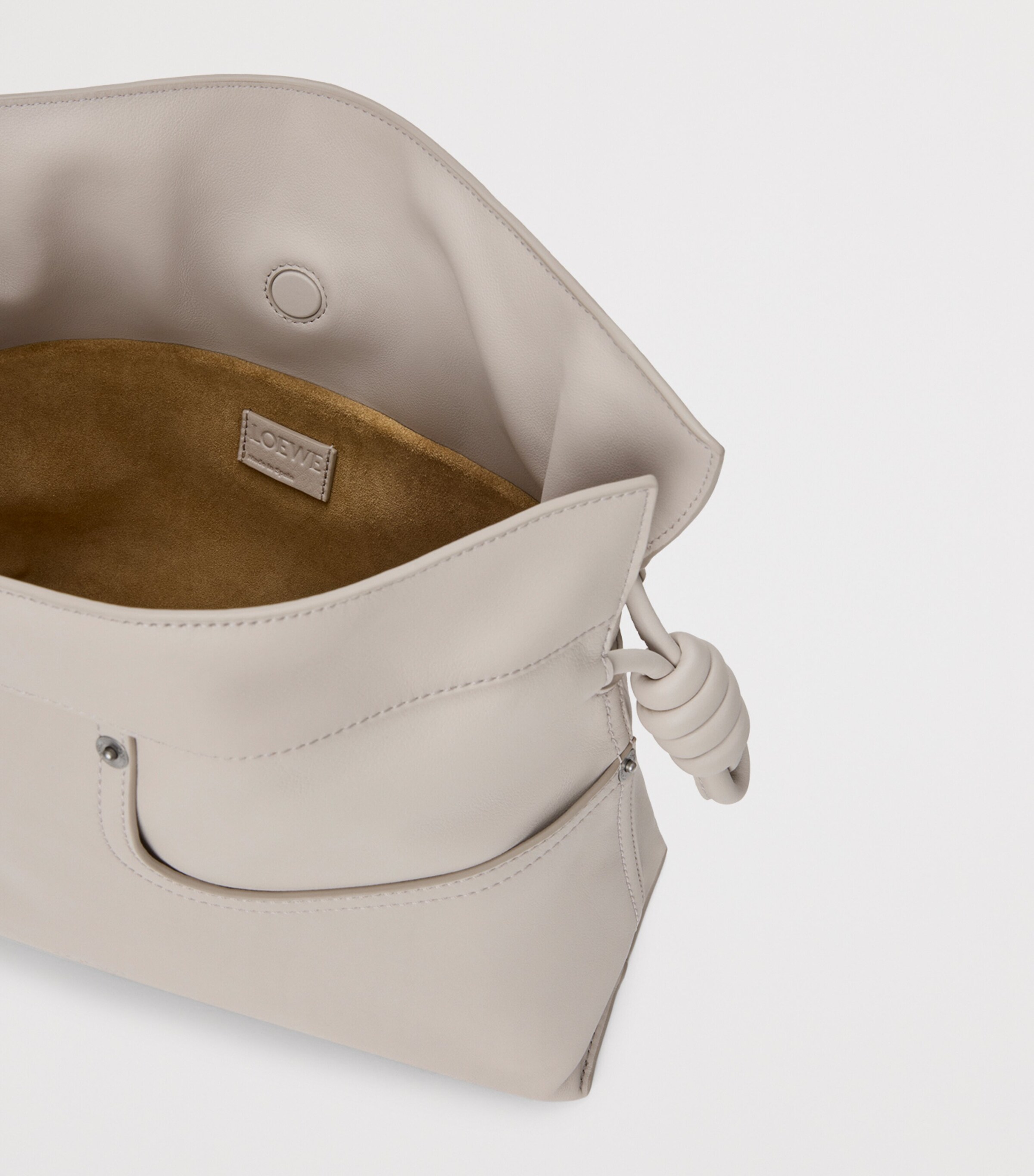 Leather  Jean-Detail Flamenco Purse LIGHT GHOST Image 6