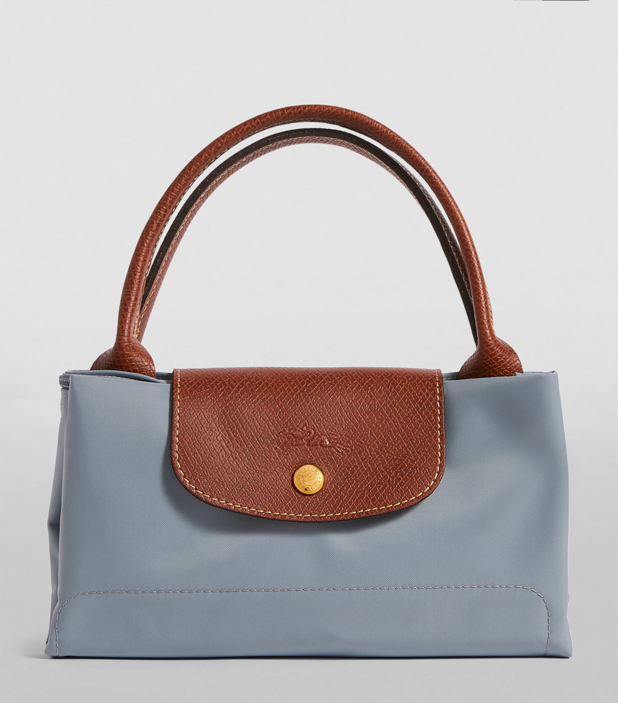 Longchamp Silver Medium Le Pliage Original Handbag | Harrods UK