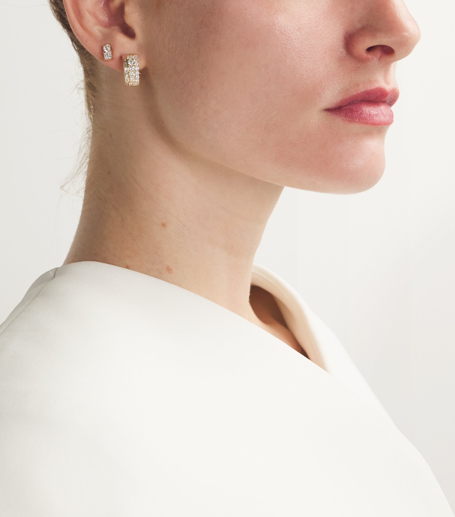 Yellow Gold and Diamond Lola Huggie Earrings YELLOW GOLD Image 5