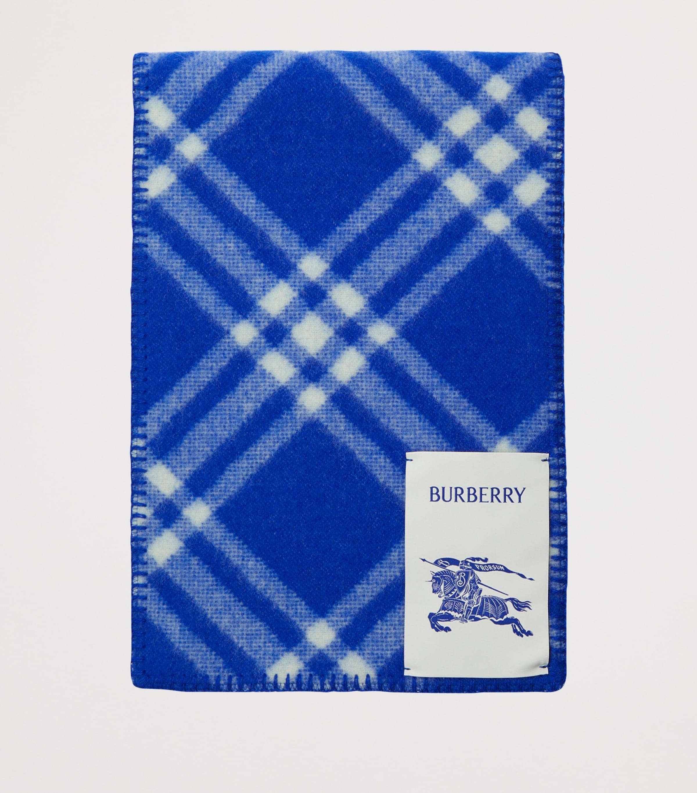 Burberry Wool Check Scarf Knight Image 2