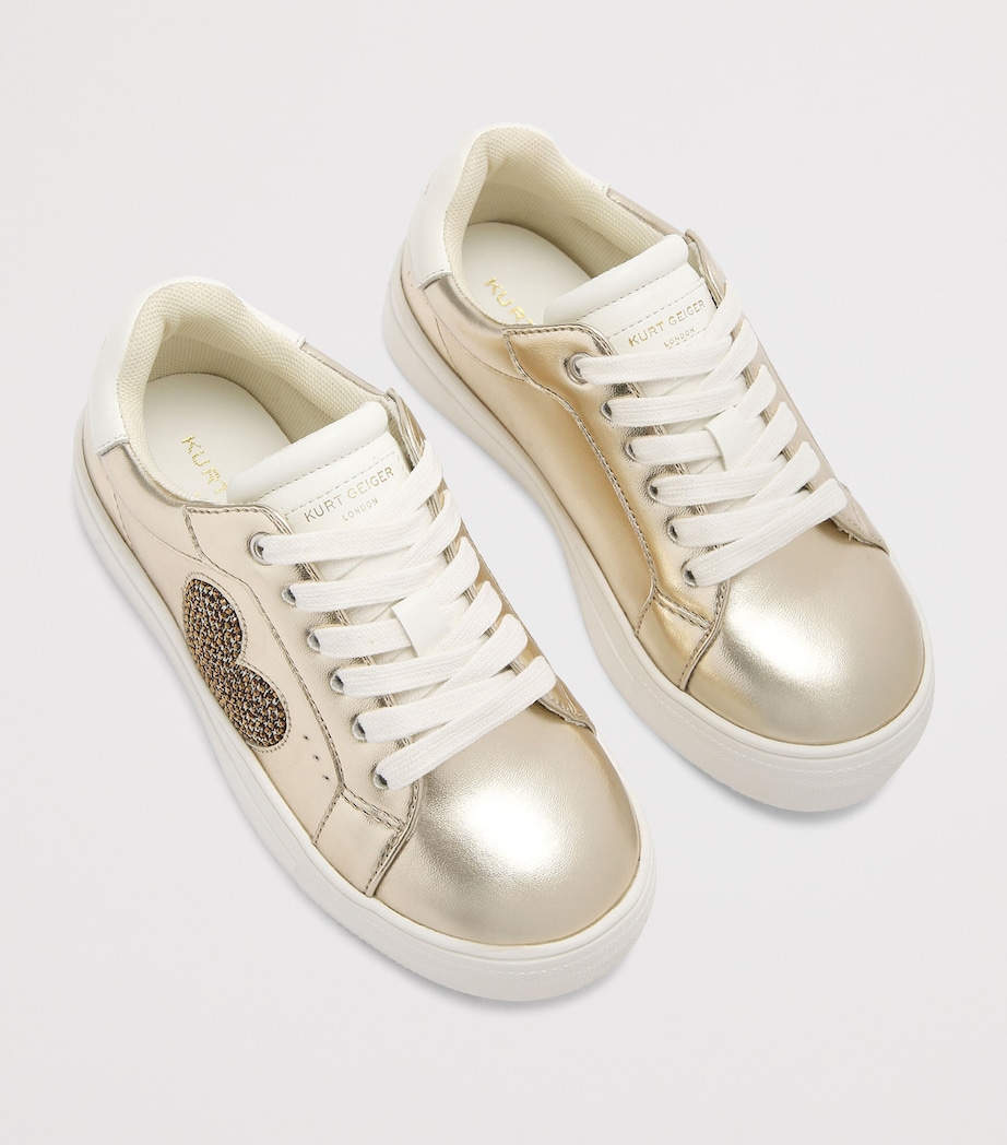 Leather Mini Lana Heart Sneakers GOLD Image 4