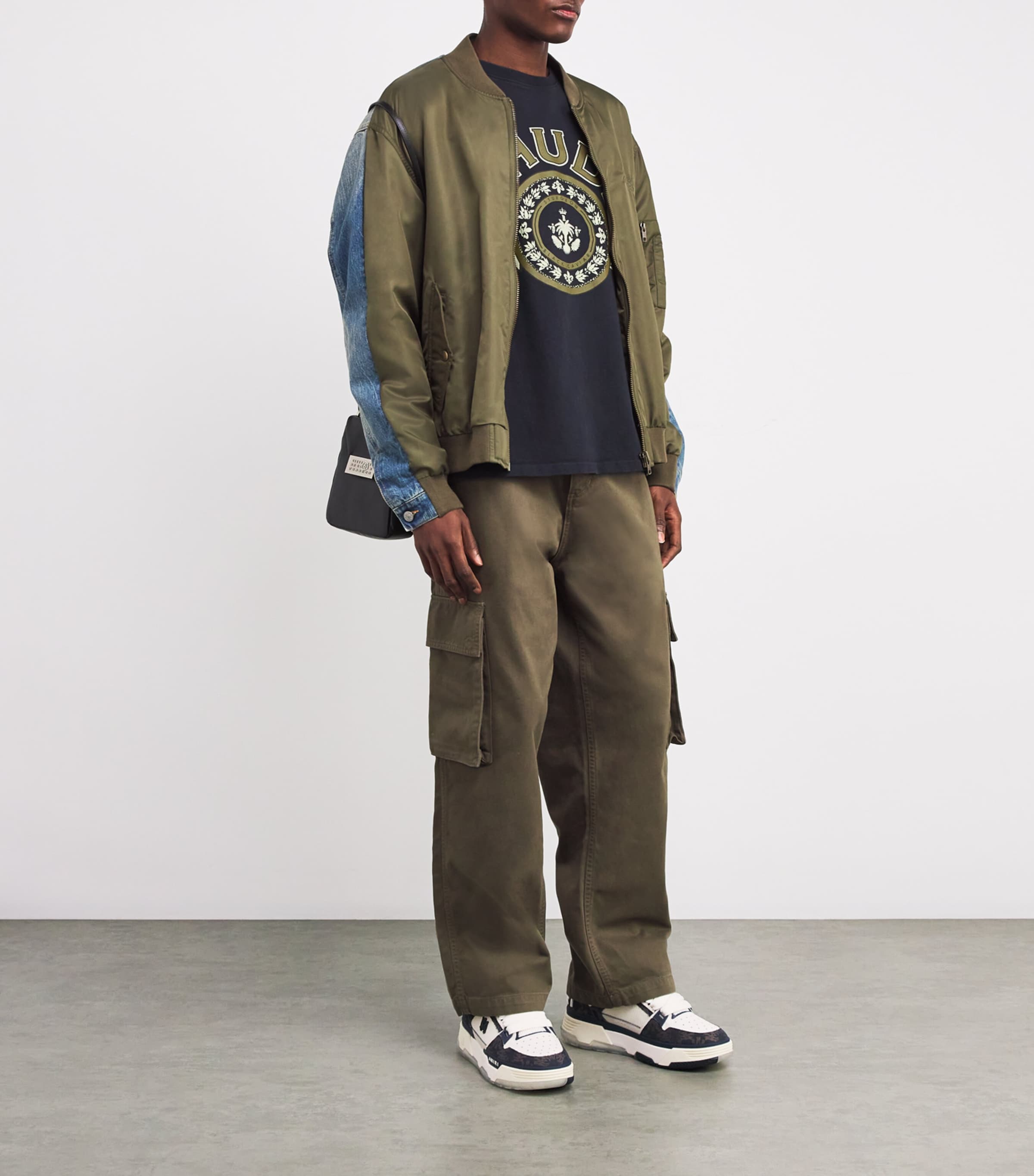 Cotton Logo Caviar T-Shirt VTG BLACK 2306 Image 2