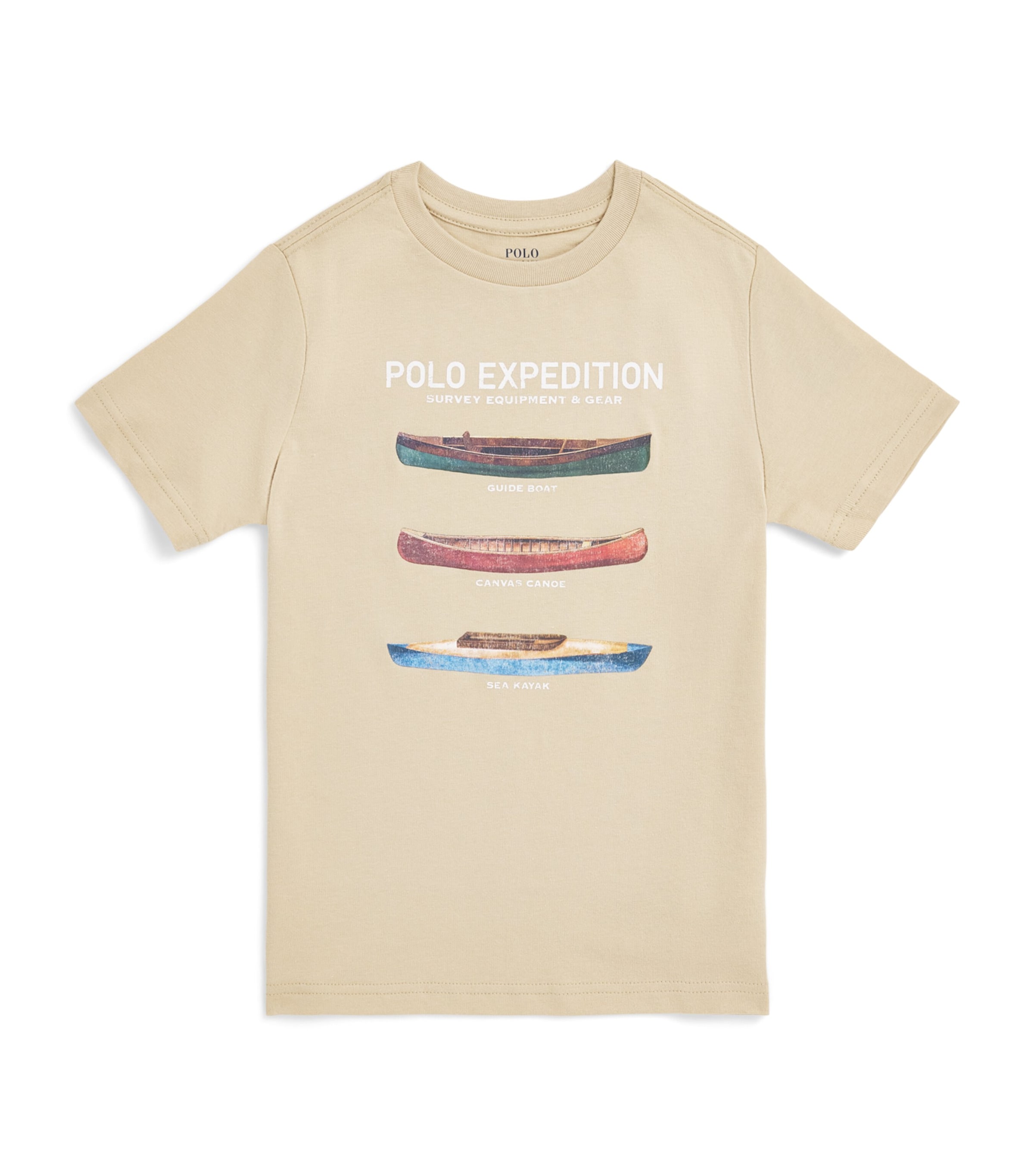 Ralph Lauren Kids Cotton Polo Expedition T-Shirt (2-7 Years) Tallow Cream Image 1