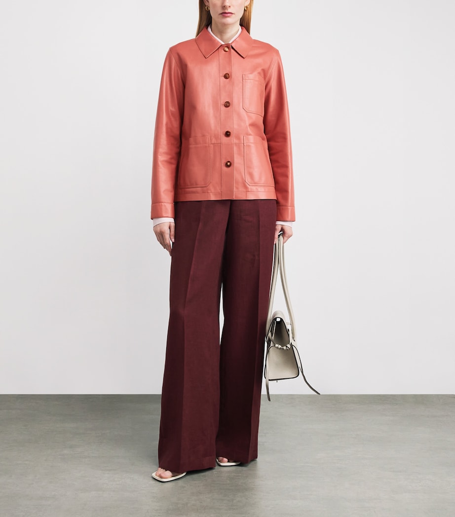 Lambskin Patch-Pocket Jacket DAHLIA Image 2