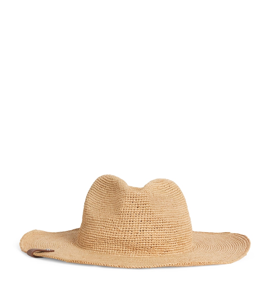 Raffia Fedora Hat BEIGE Image 1