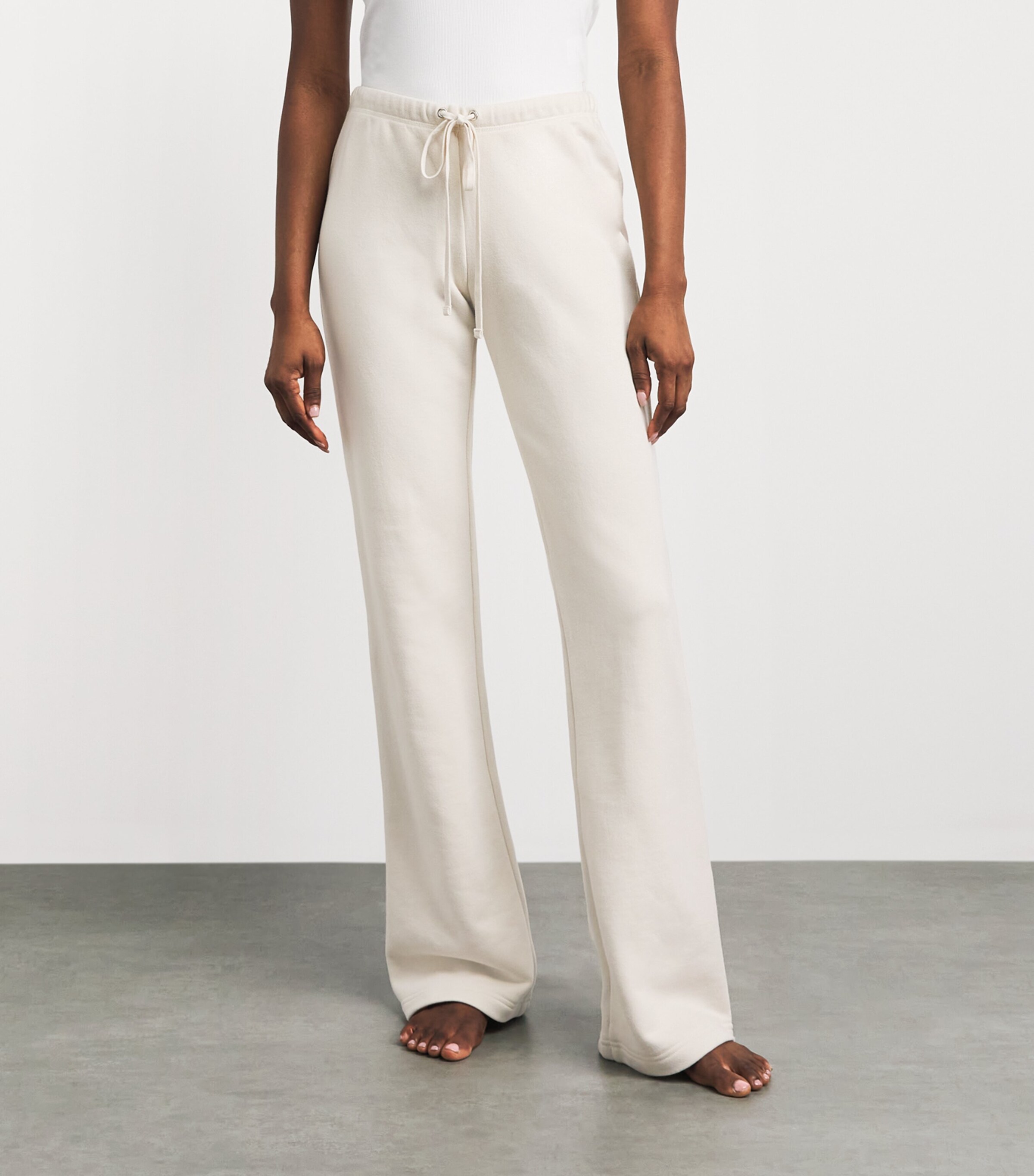 Skims Womens Drapey French Terry Sweatpants Buff Image 4