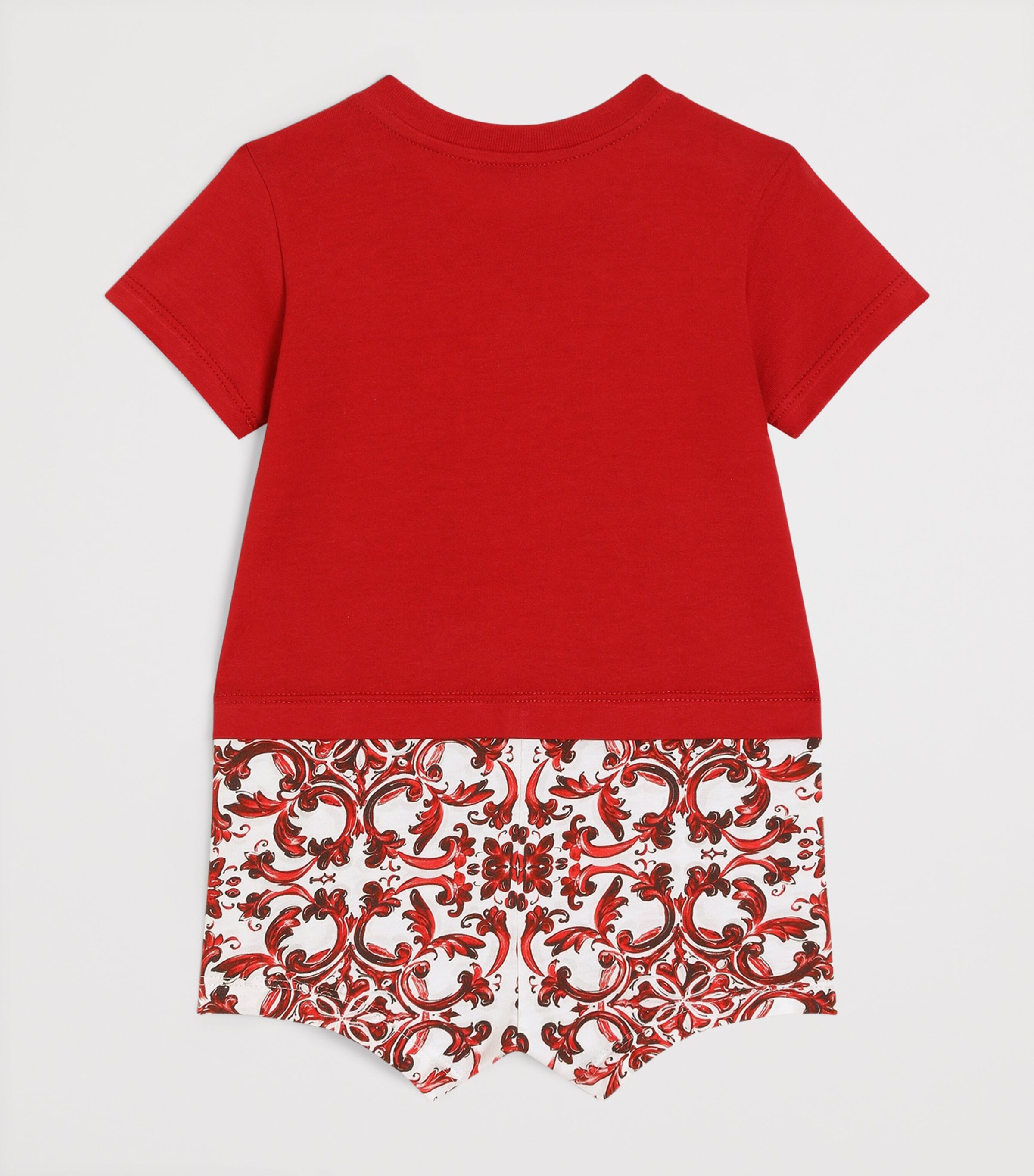 Dolce&Gabbana Kids Cotton Majolica Bodysuit (3-24 Months) Combined Colou Image 2