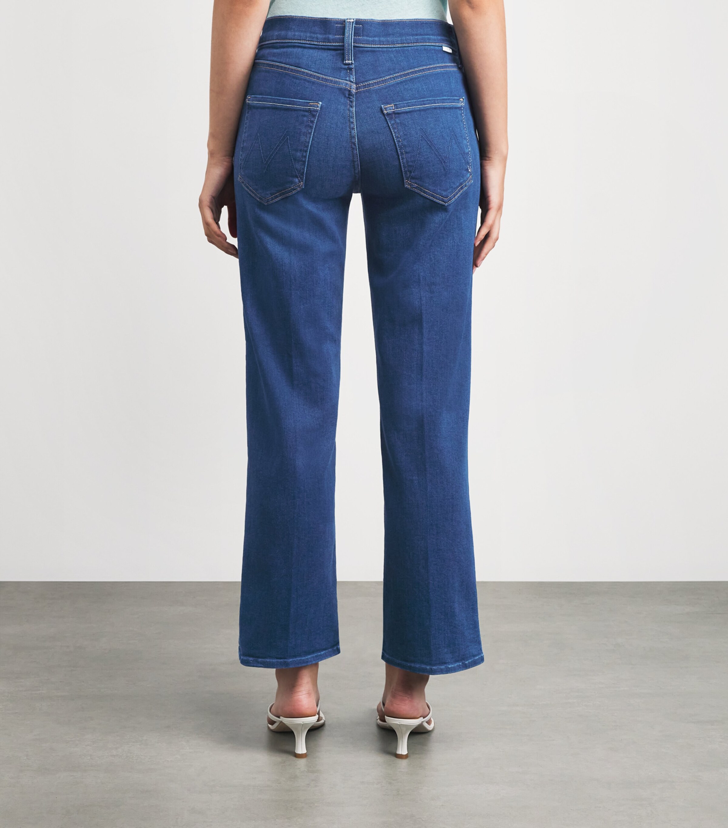 MOTHER Womens The Rambler Zip Ankle Jeans Pinkies Up Image 5