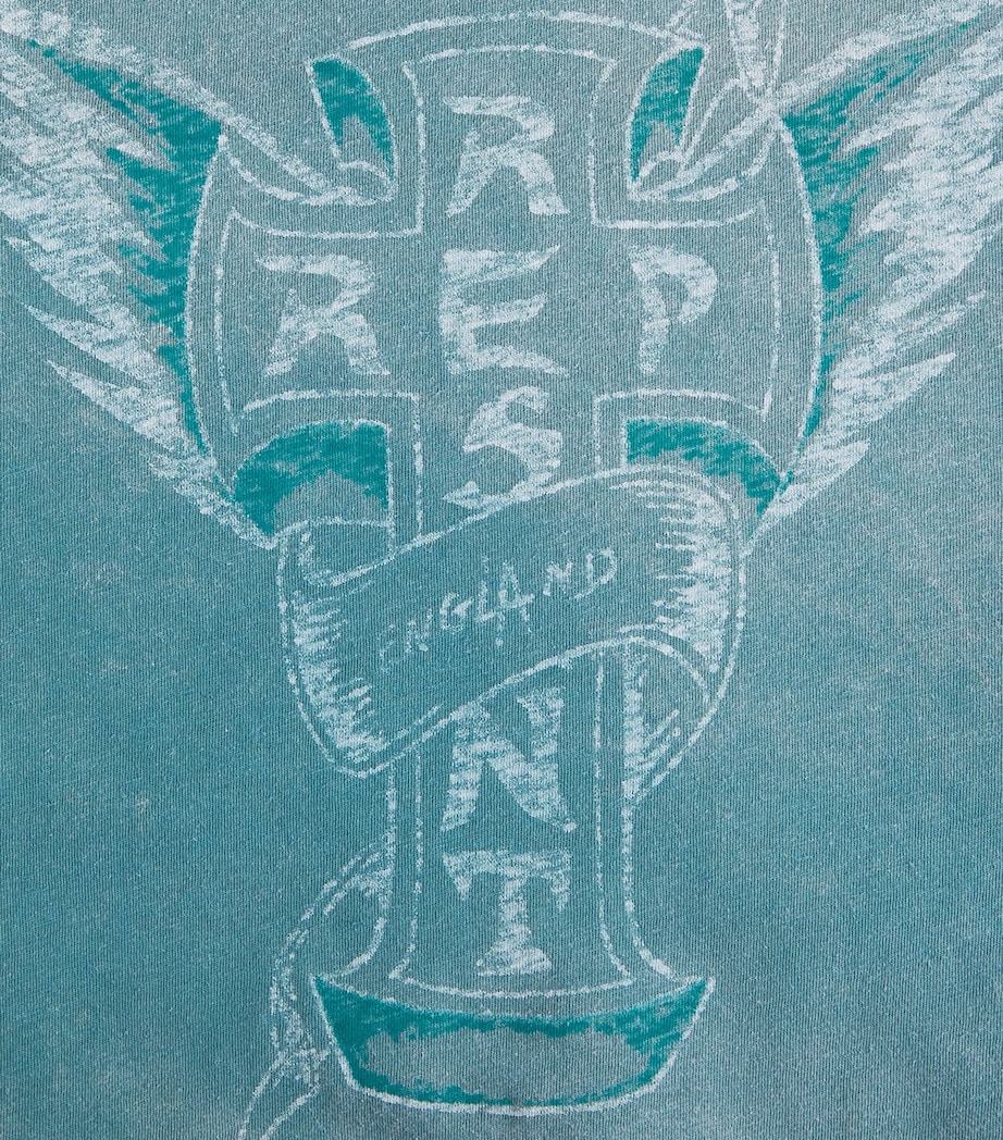 Represent Mens Cotton Westside T-Shirt Smoked Teal Image 6