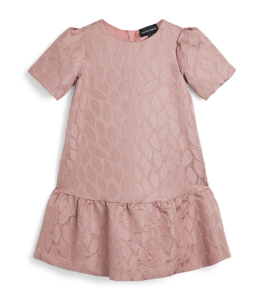 Leaf-Jacquard Dress (4-14 Years) F4018 PINK FANT. Image 1