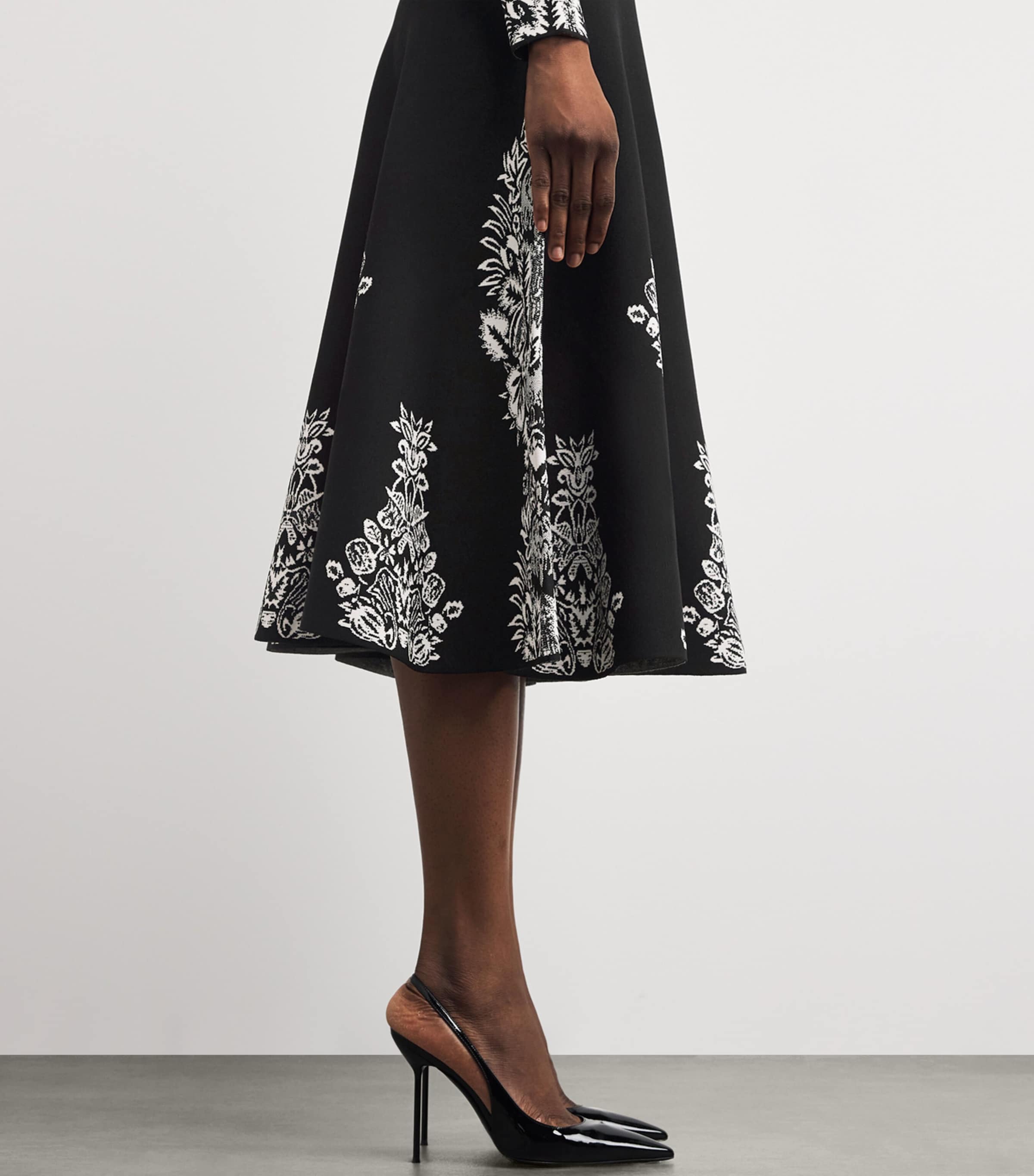 Jacquard Callista Midi Dress NOIR Image 4