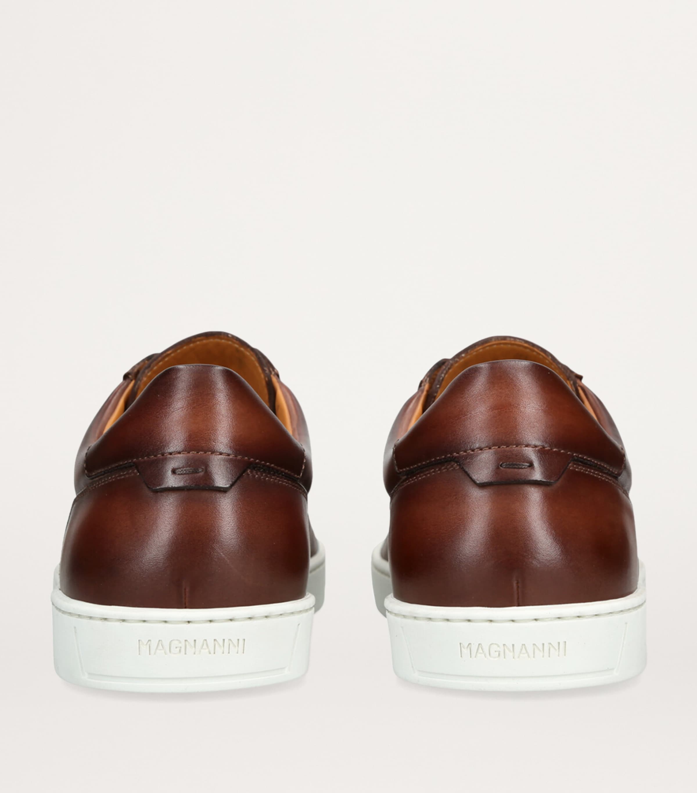 Leather Laceless Sneakers BROWN Image 2